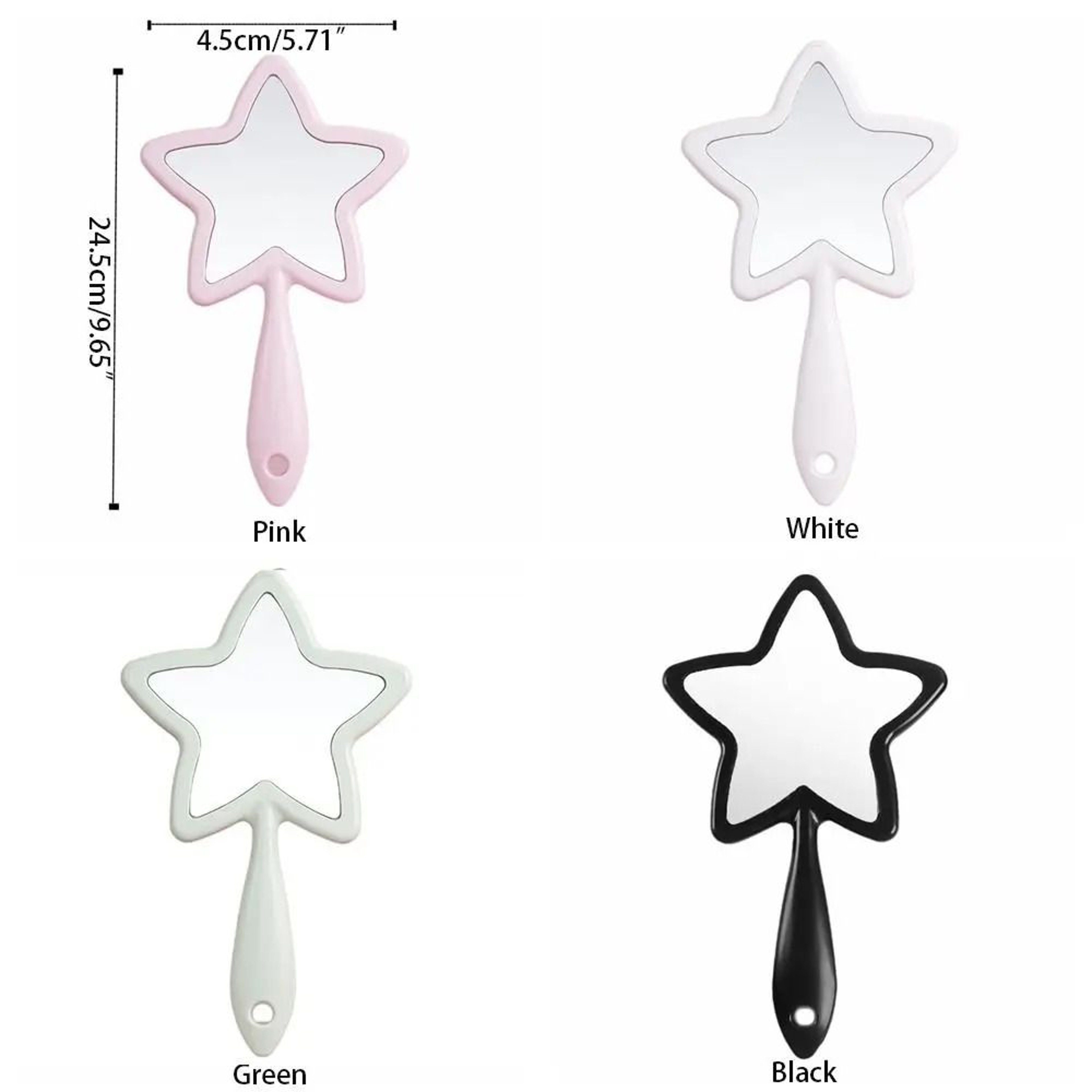 Creative Pentagram Handheld Makeup Mirror With Hanging Hole 5