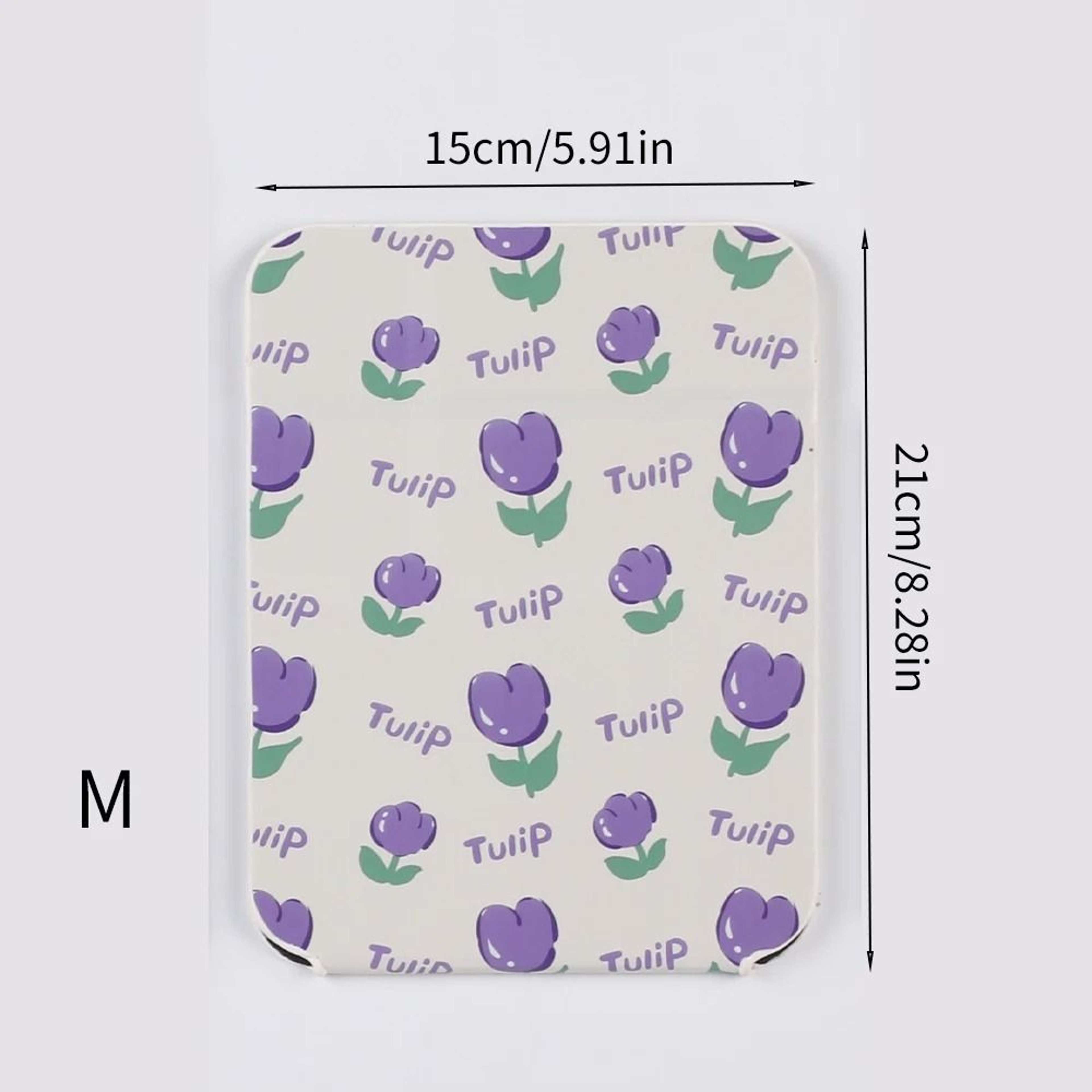 Desktop Foldable PU Leather Makeup Mirror With Tulip Pattern 13