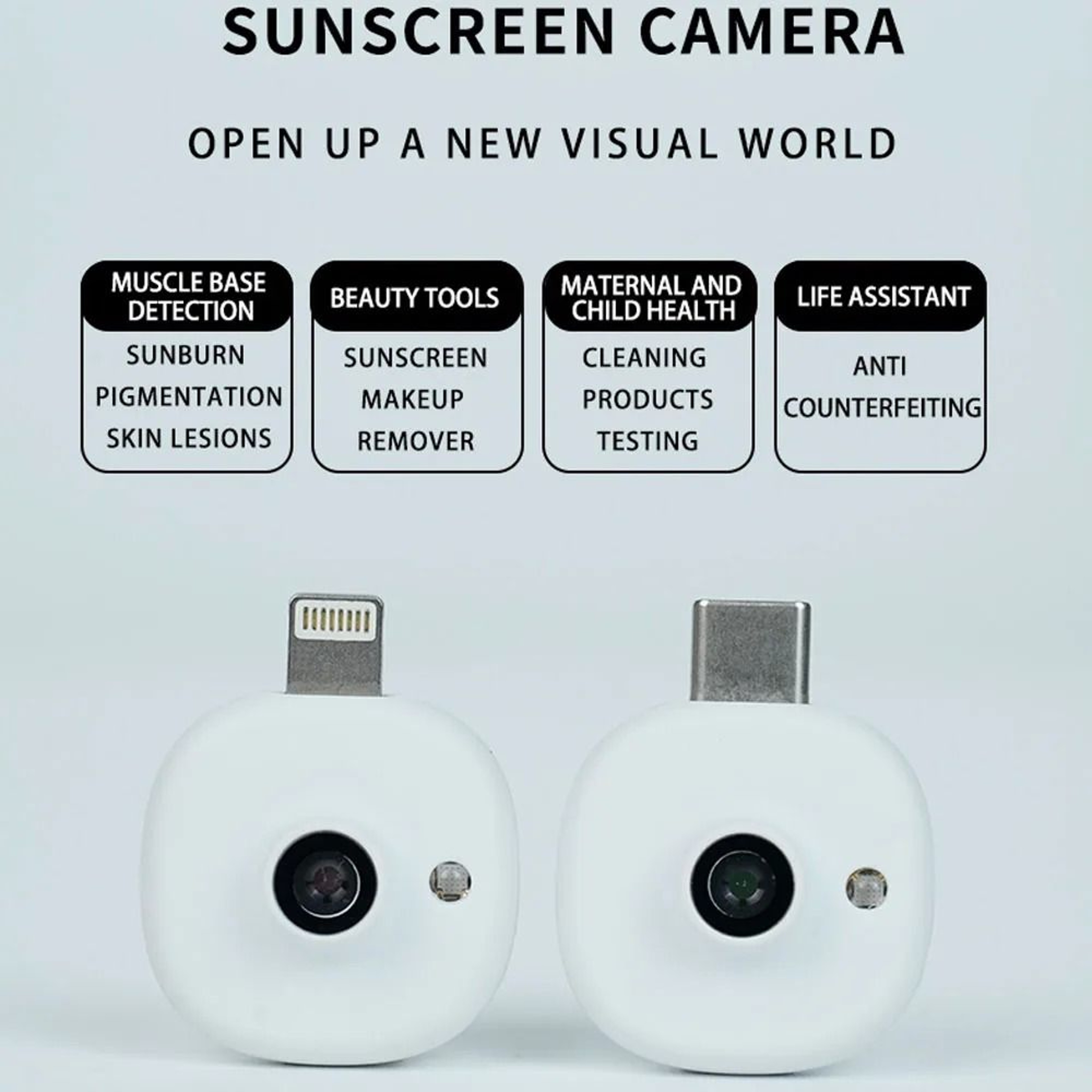 Smart Phone Mini UV Camera Plugin For IPhone  Android Sunscreen Tester 1