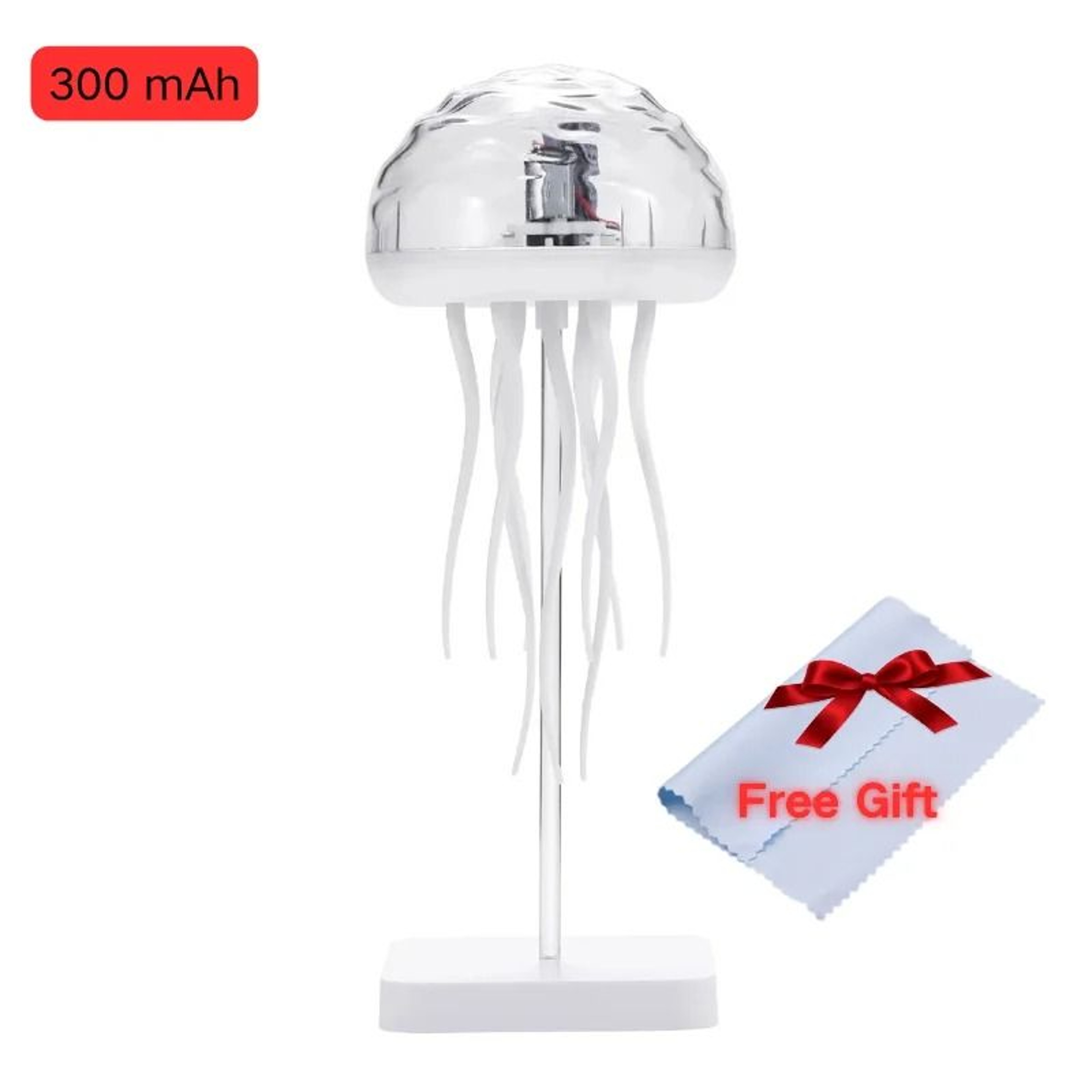Cute Cartoon Jellyfish VoiceControlled Rotating RGB LED Night Light  Bedside Lamp 7