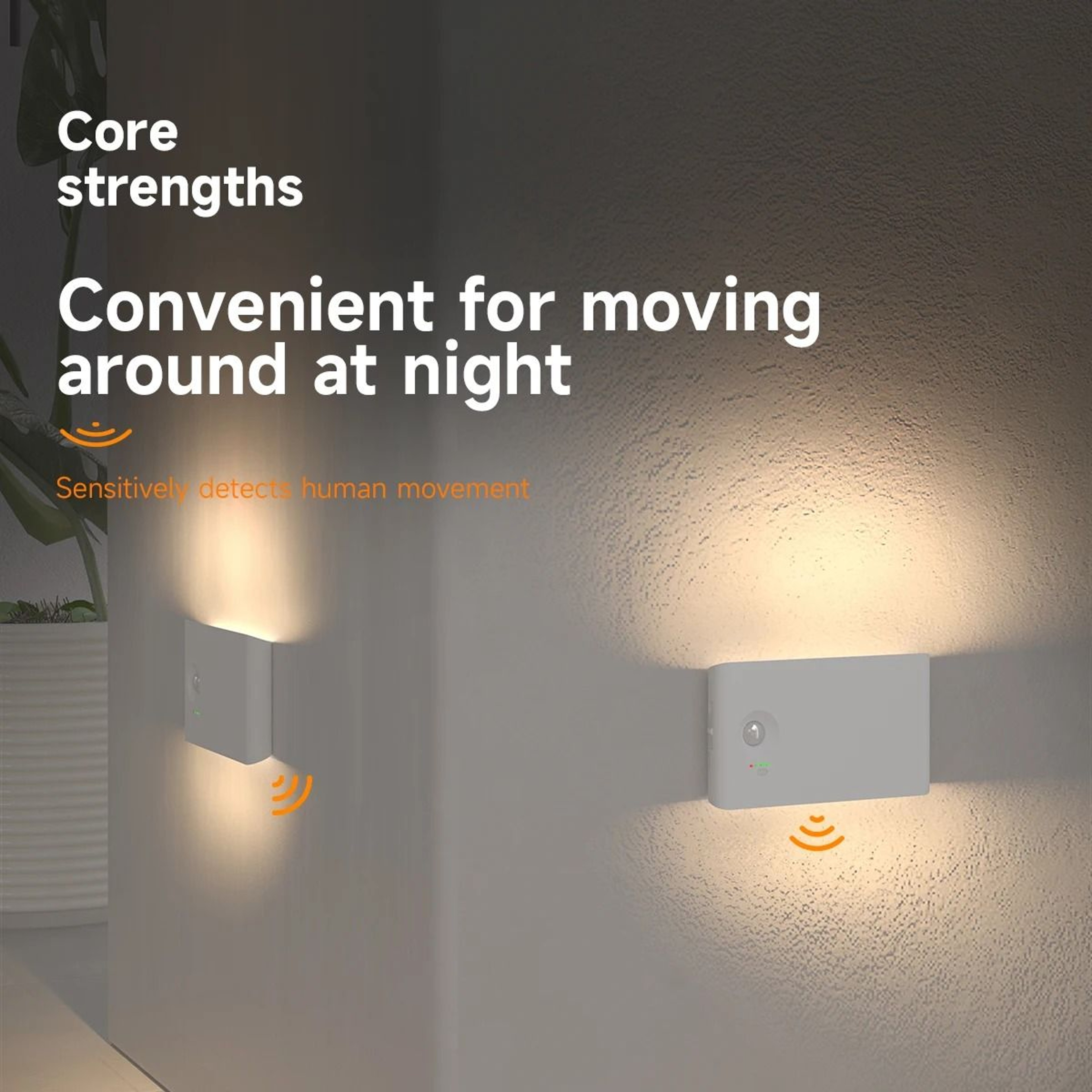 Rechargeable LED Motion Sensor Night Light With Dimmable Ambient Glow  Magnetic Mount 2