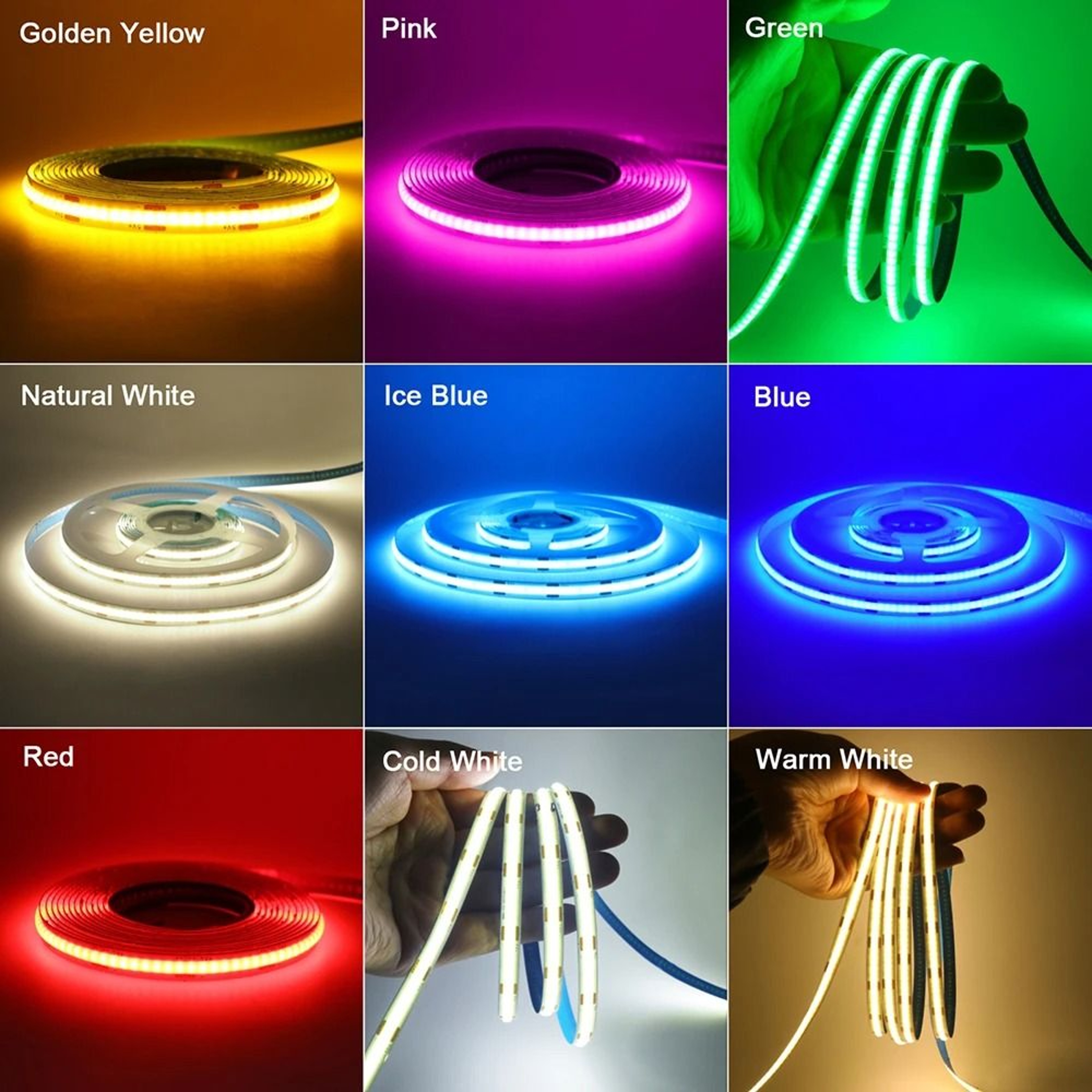 5V Flexible COB LED Motion Sensor Light Strip USB  Battery Powered 5