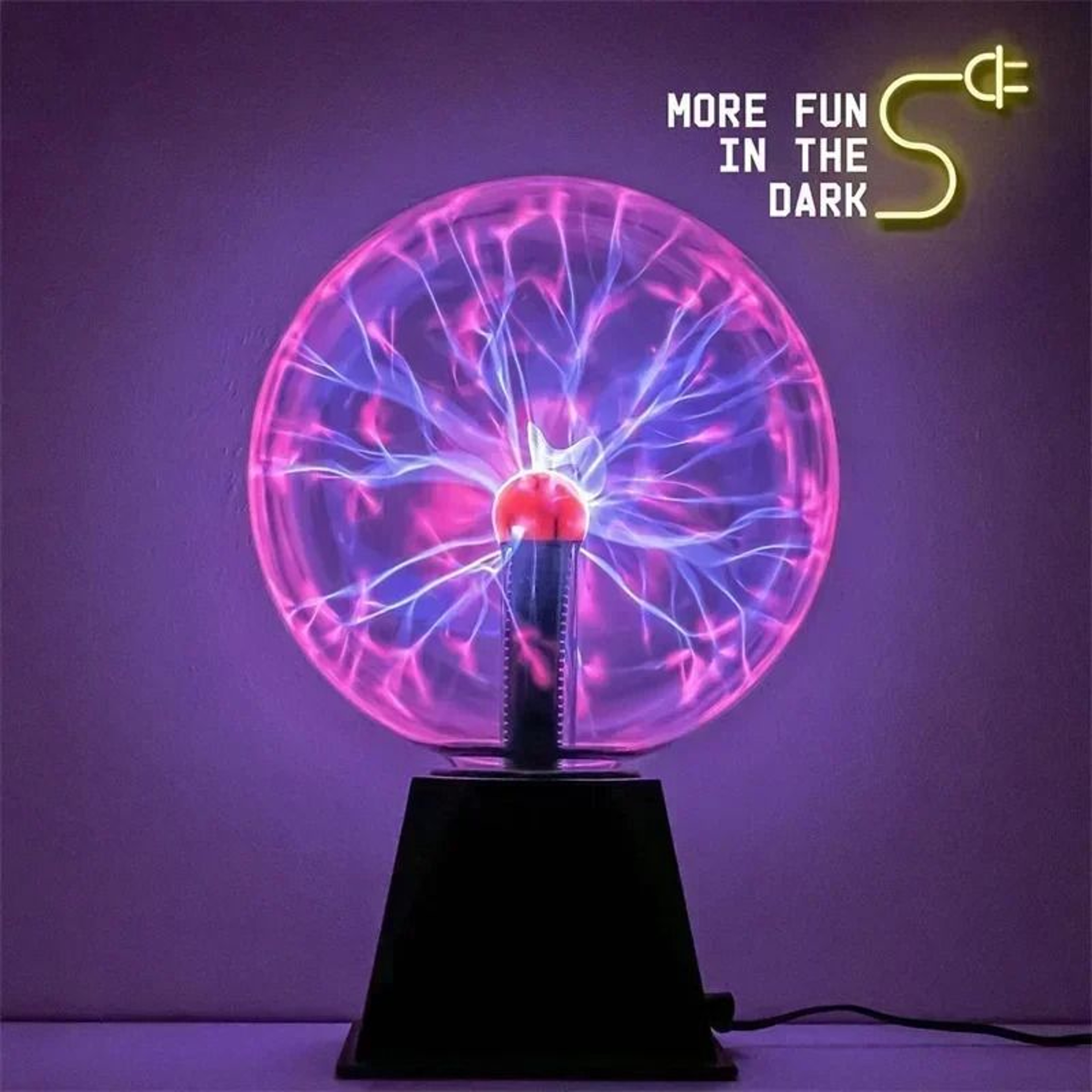 8Inch SoundReactive Magic Plasma Ball Lamp With Touch  Voice Sensitive Lightning Effects 2
