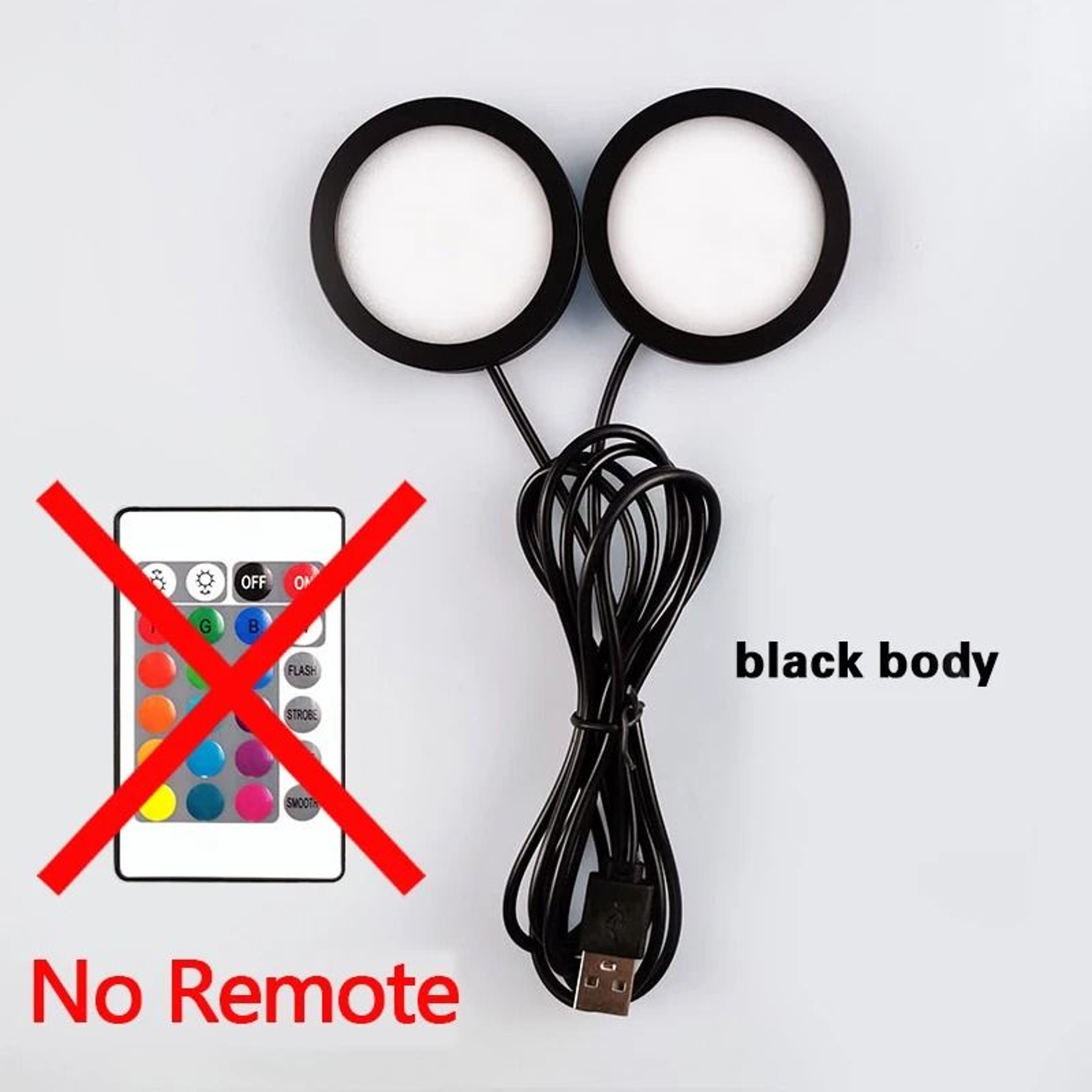 Dual LED USB Mini Spotlights With RGB Remote Control For Jewelry Cabinets  Showcases 8