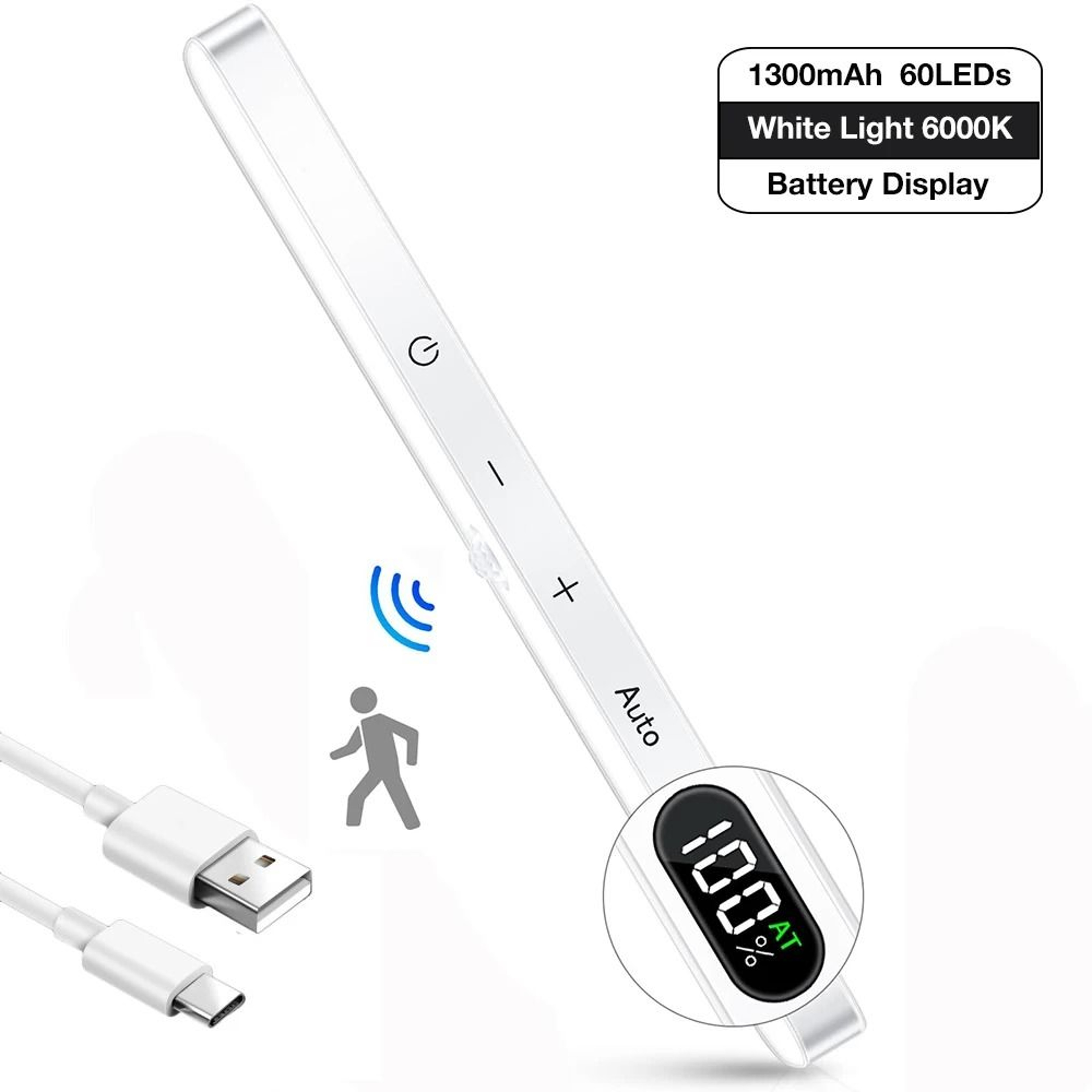 60LED UltraSlim Motion Sensor UnderCabinet Light  TouchDimmable Accent Lamp 6