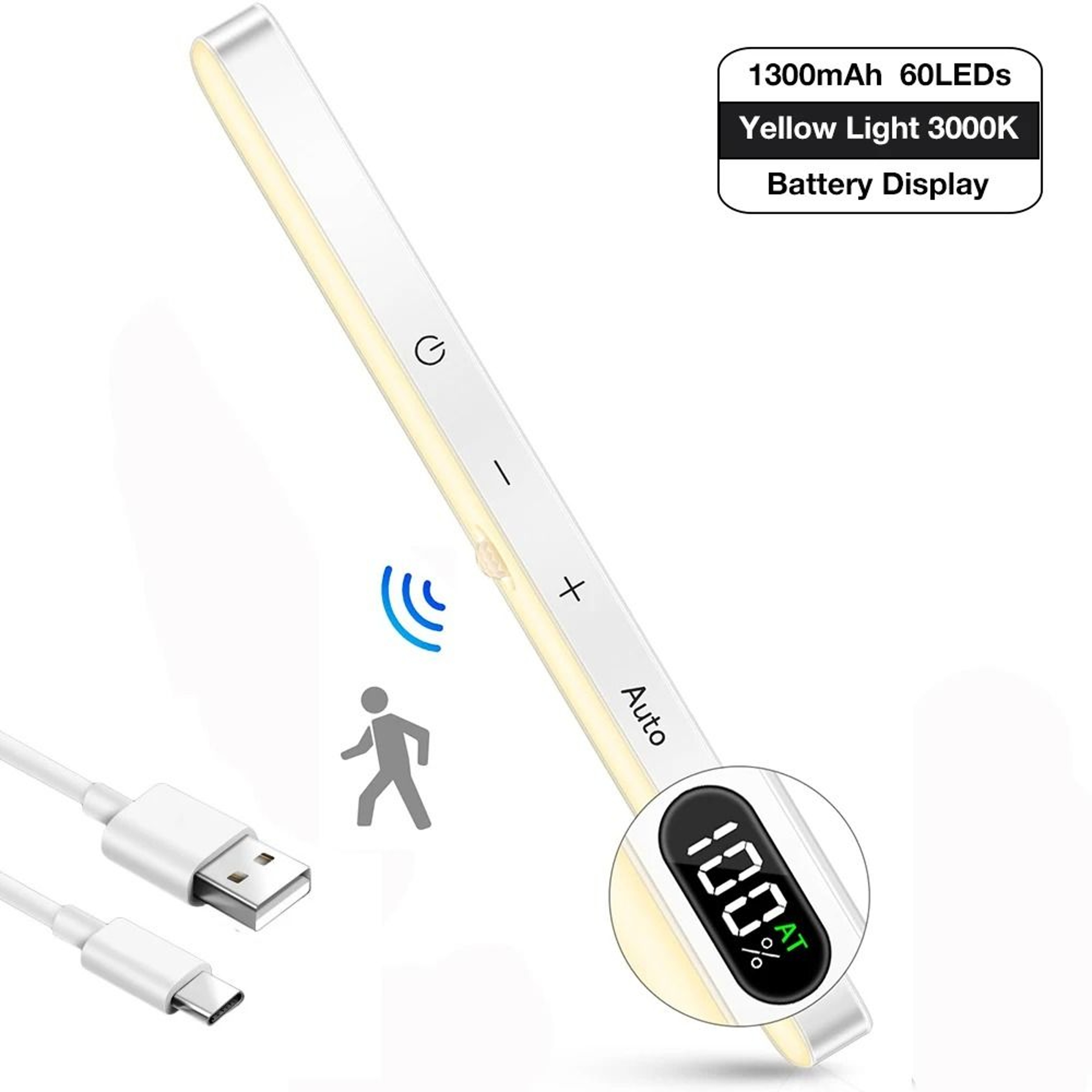 60LED UltraSlim Motion Sensor UnderCabinet Light  TouchDimmable Accent Lamp 7