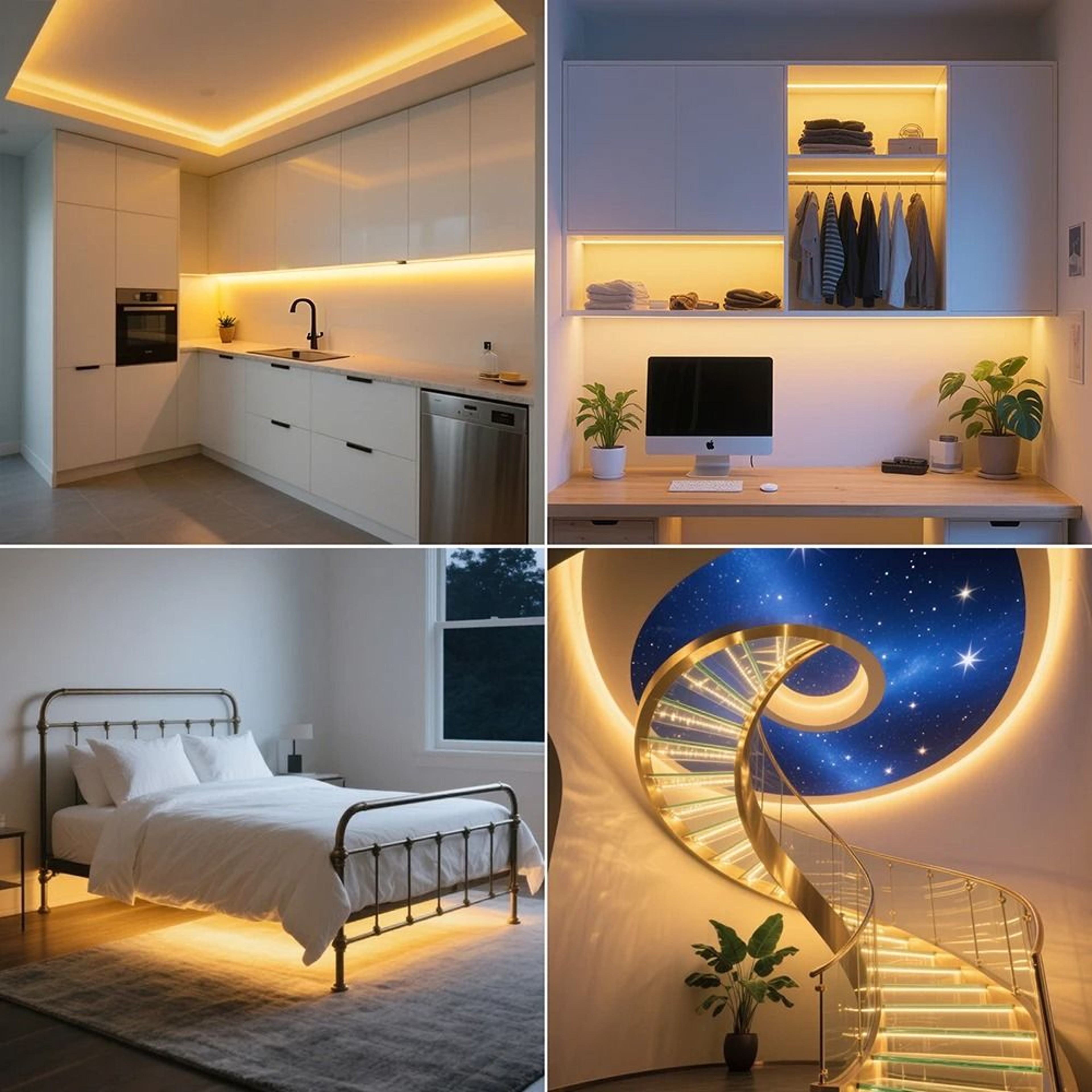 220V HighDensity COB LED Light Strip Kit With Inline Dimmer Switch  EU Plug 5
