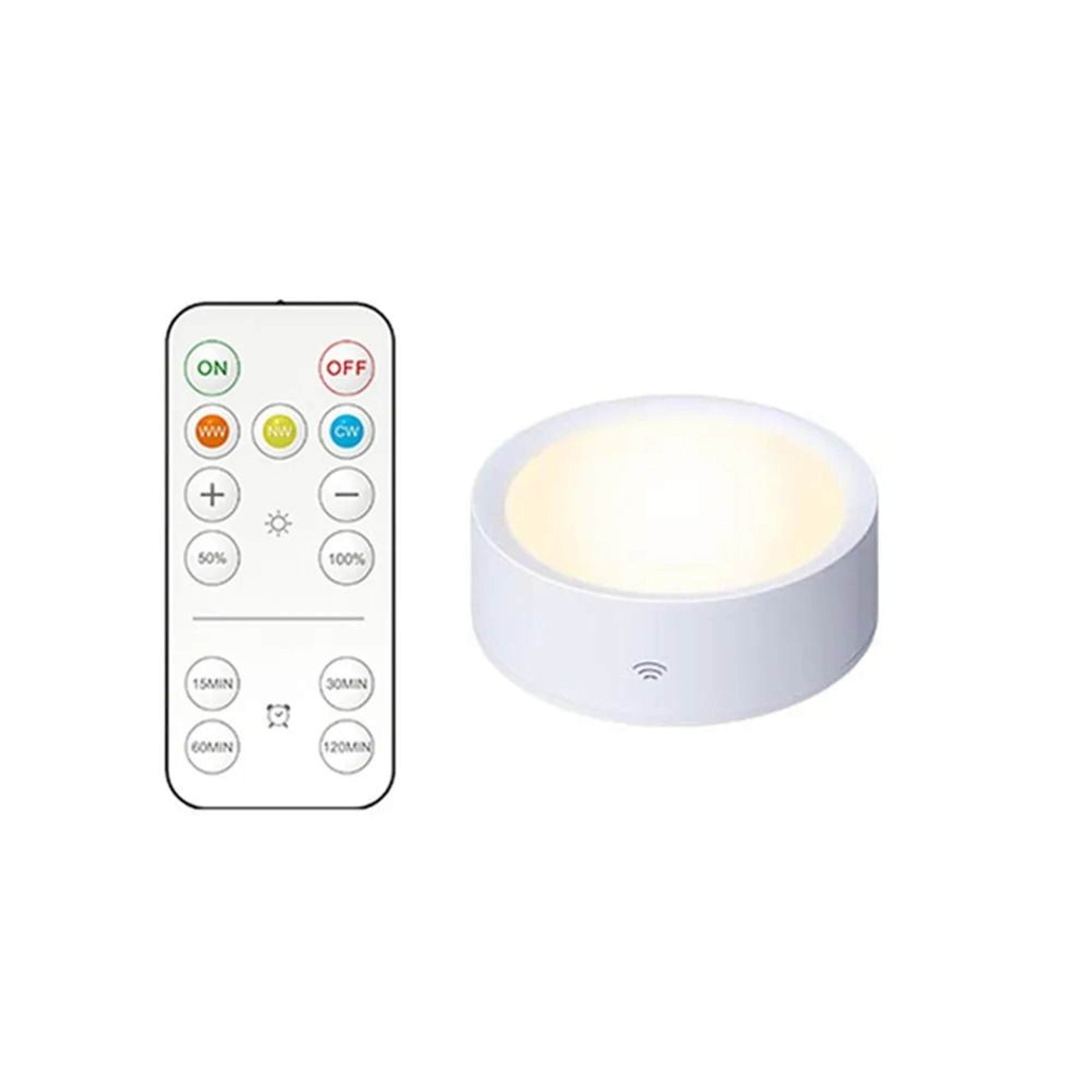 Wireless BatteryPowered LED Cabinet Night Light Kit With Smart Remote Control 6
