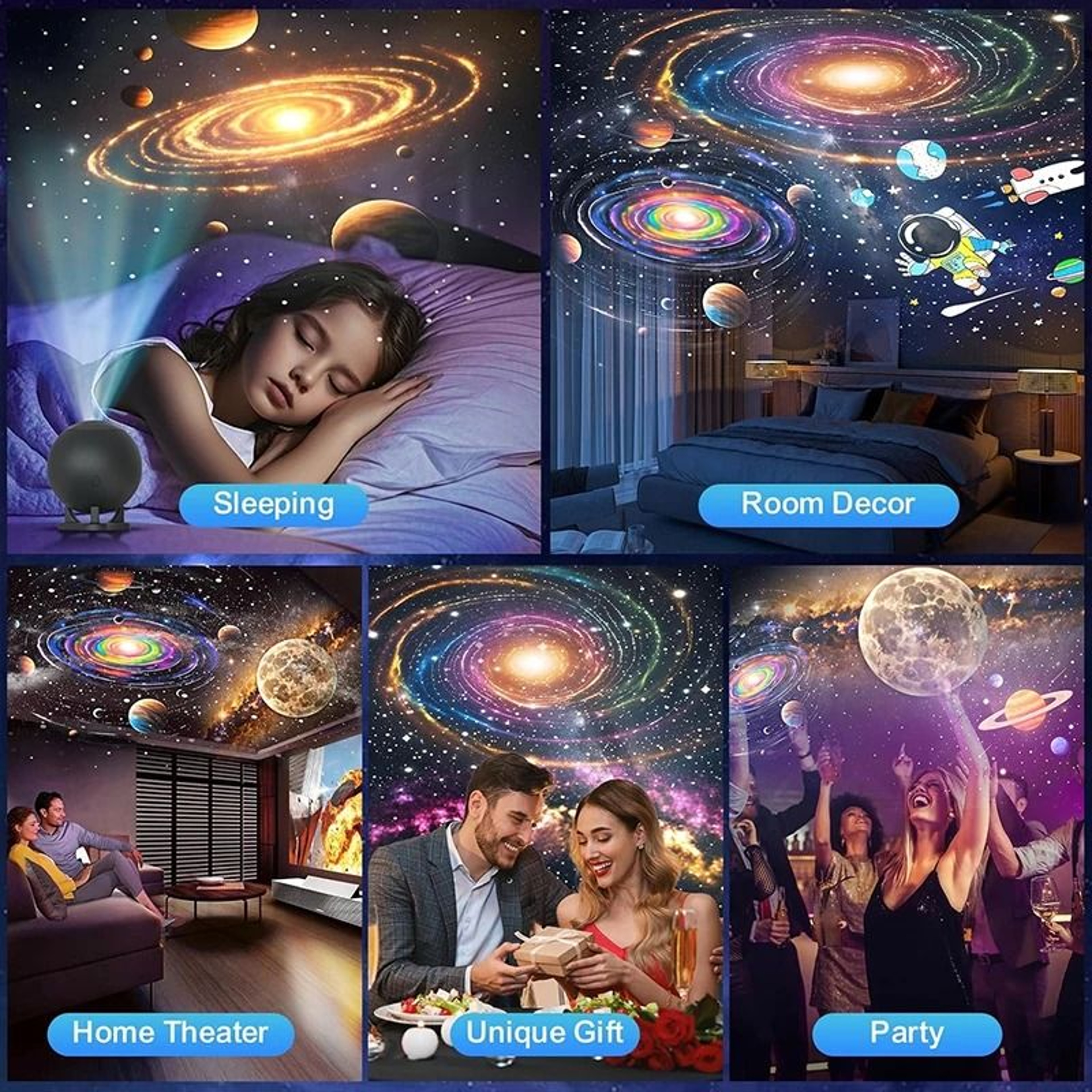 360 Rotating Planetarium Star  Galaxy Projector 12 HD Discs Included 5