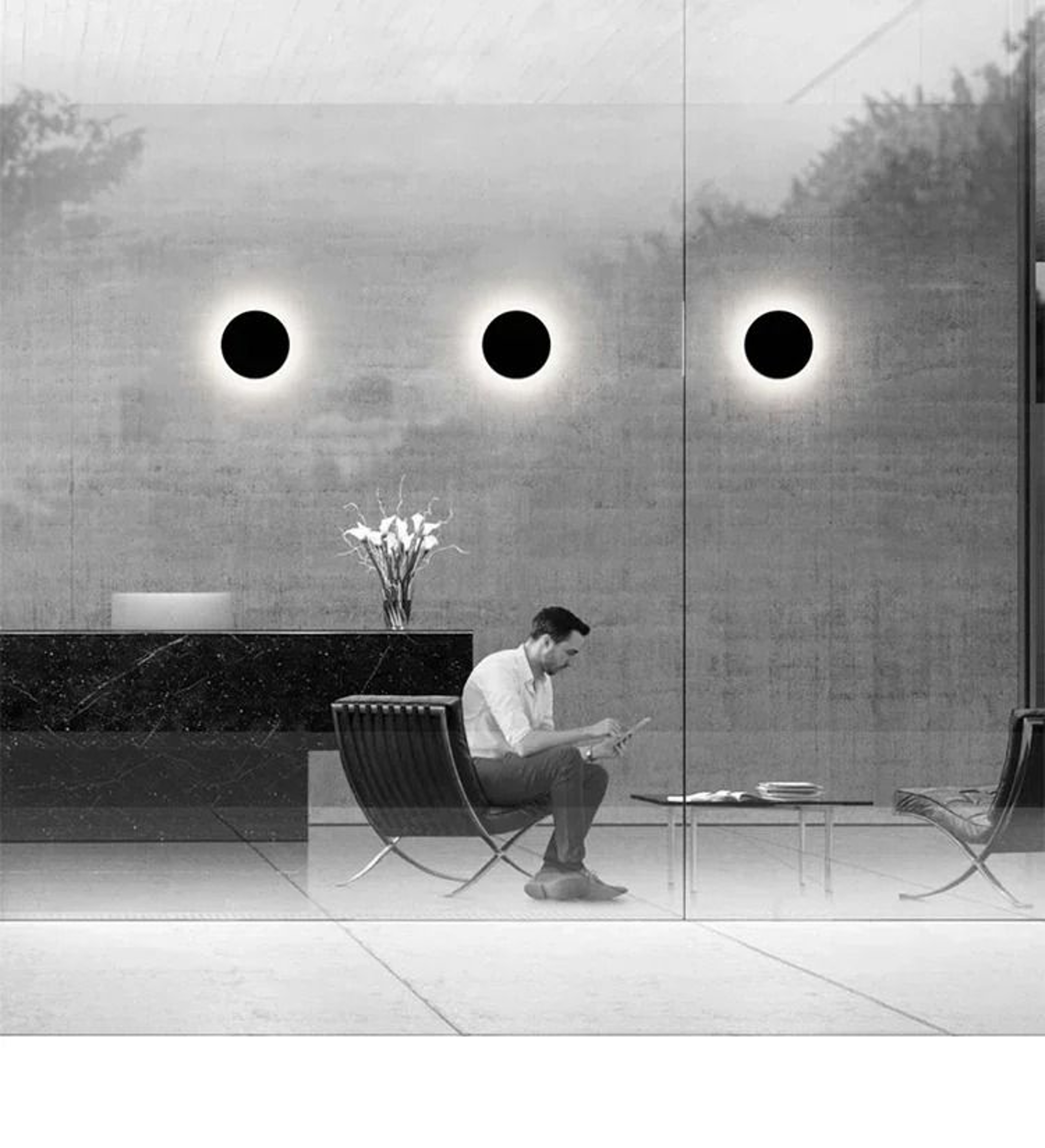 Modern Geometric Indoor LED Wall Sconce Light Round  Square Minimalist Fixture 4