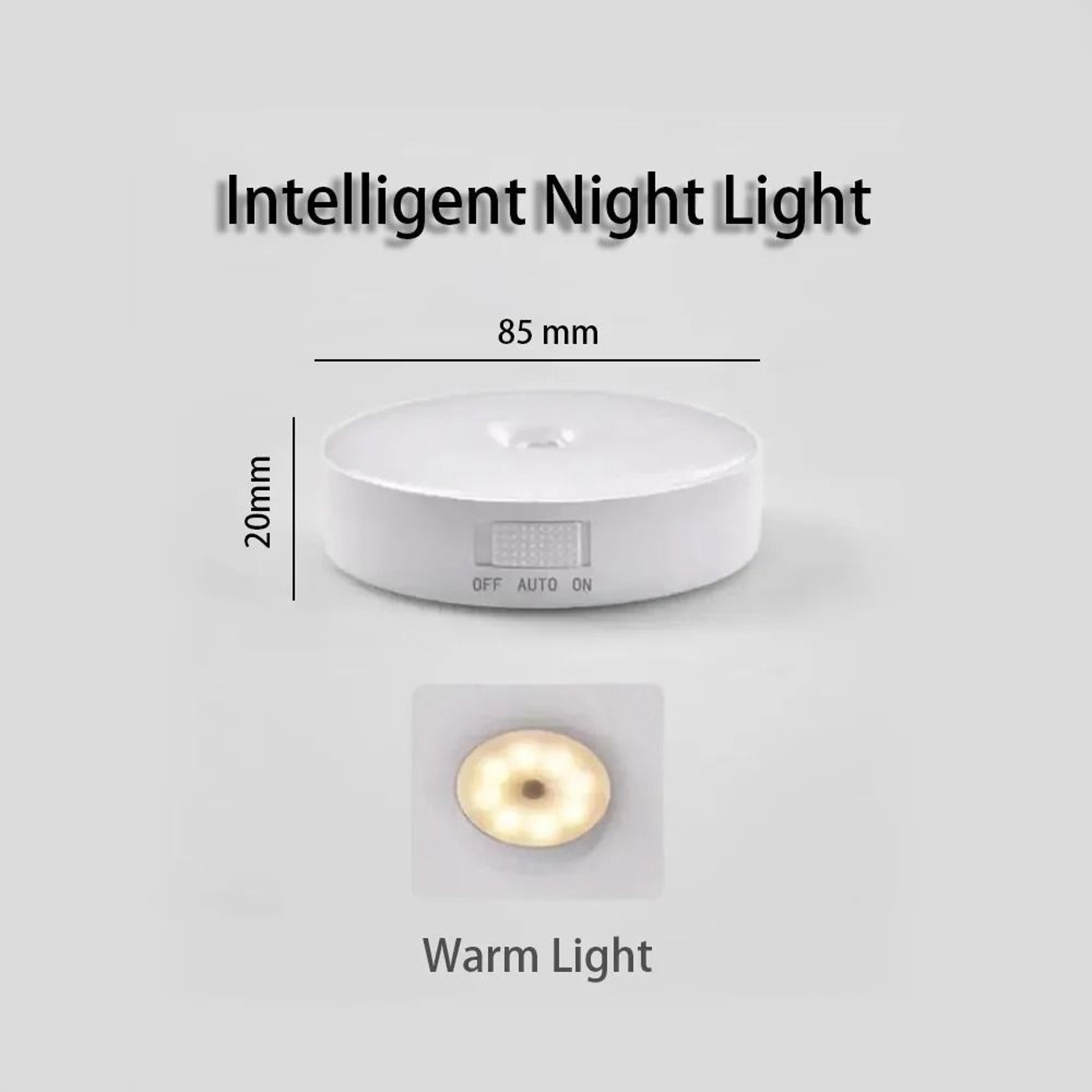 Smart Human Body Sensor LED Night Light USB Rechargeable Magnetic Emergency Lamp 6