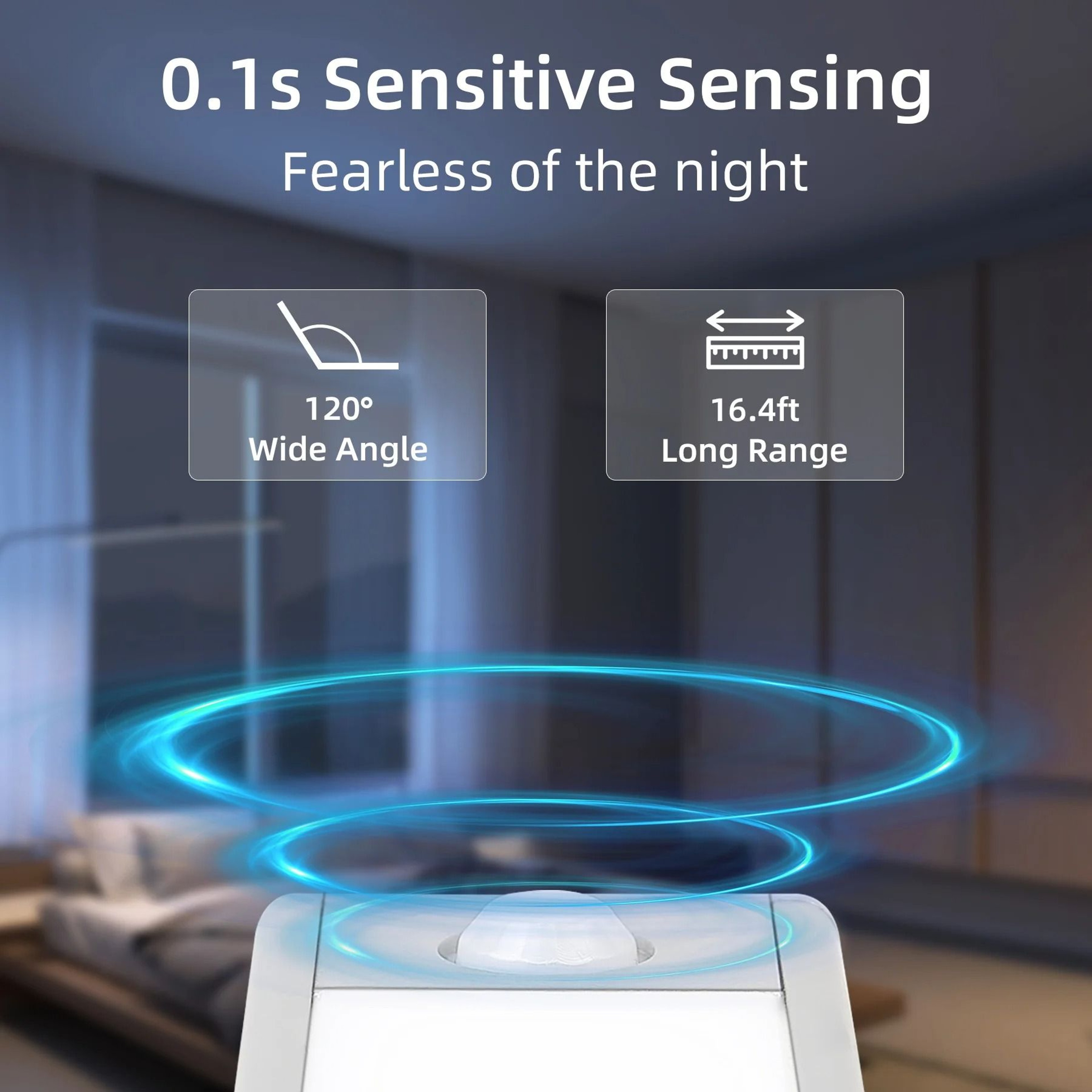 Wireless Motion Sensor Under Cabinet LED Light 3 Colors Dimmable  USB Rechargeable Magnetic Bar 4