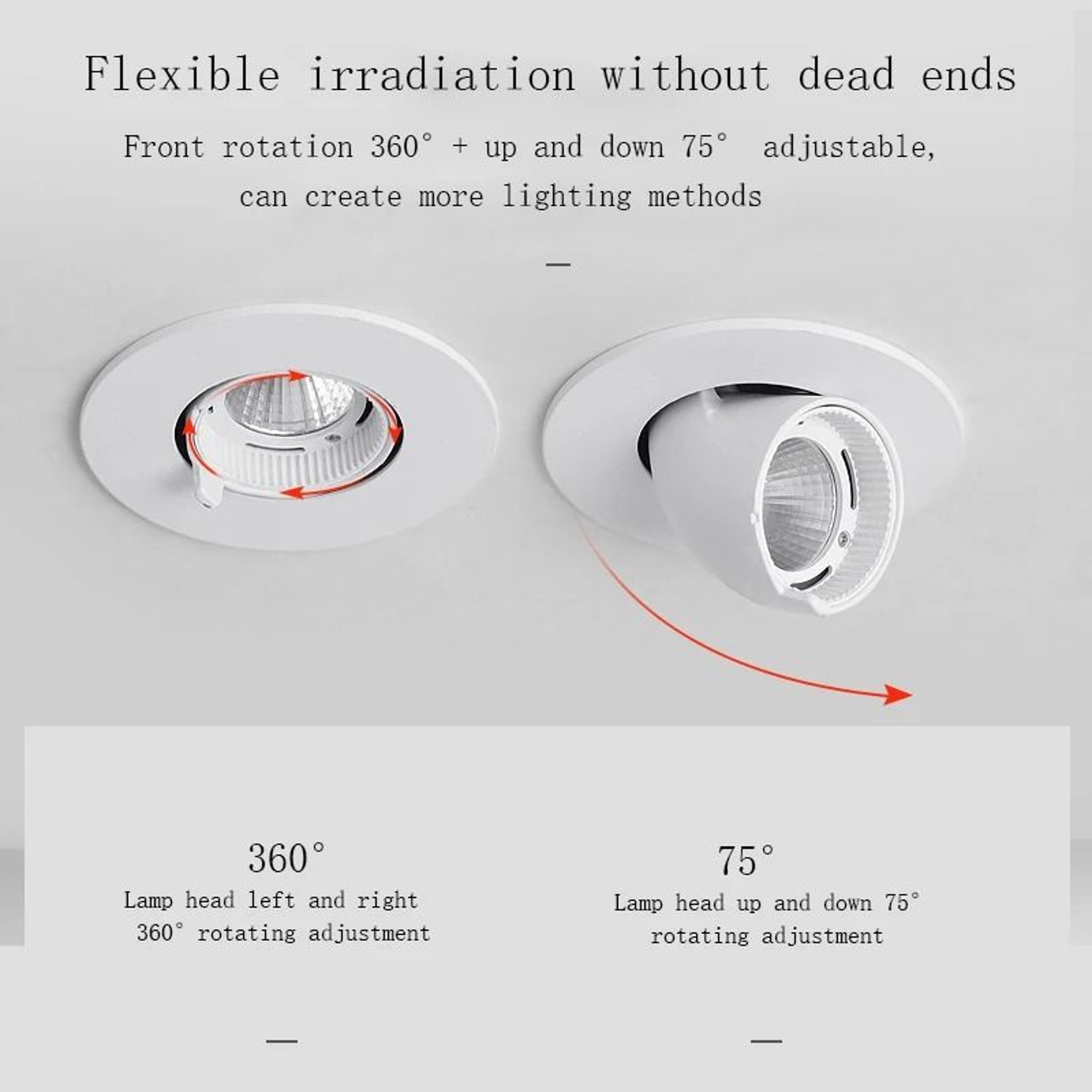 Embedded Elephant Trunk Adjustable LED Spotlight High CRI COB Ceiling Downlight For Home  Commercia 1