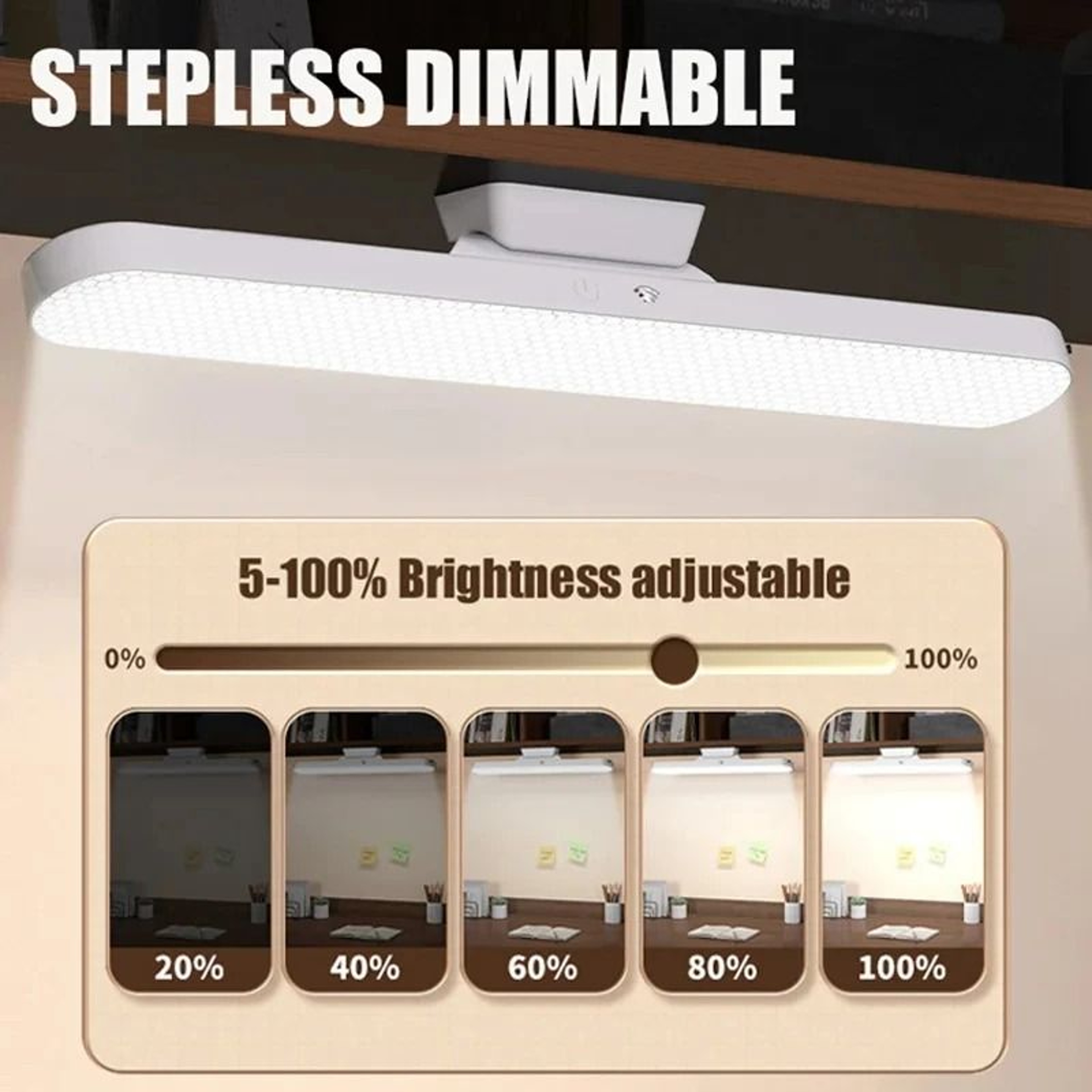 Magnetic EyeProtection LED Desk Lamp Remote Control USB Rechargeable Student Reading Light 2