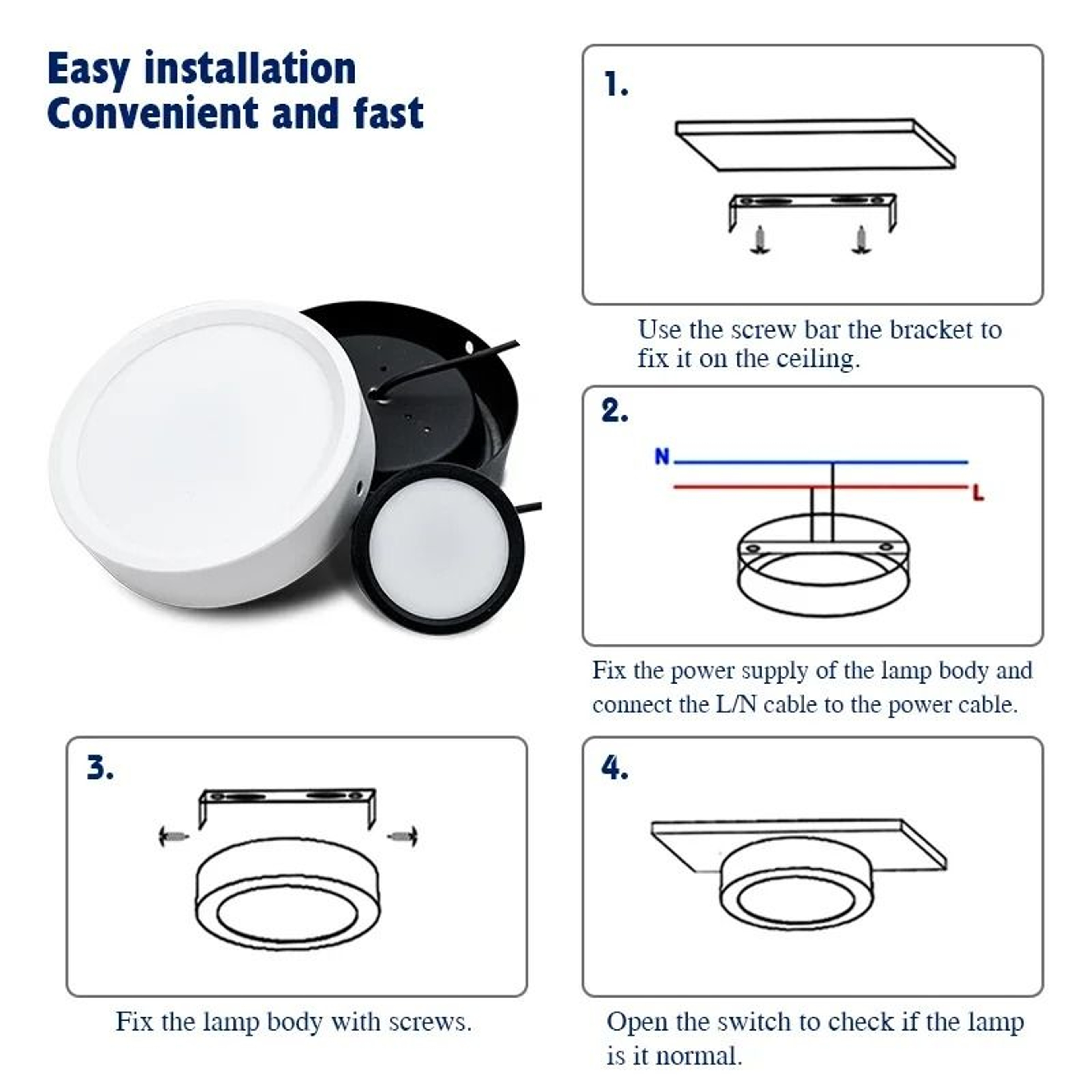 Surface Mounted Round LED Ceiling Downlight 9W 12W 15W 18W Modern Panel Spotlight 4