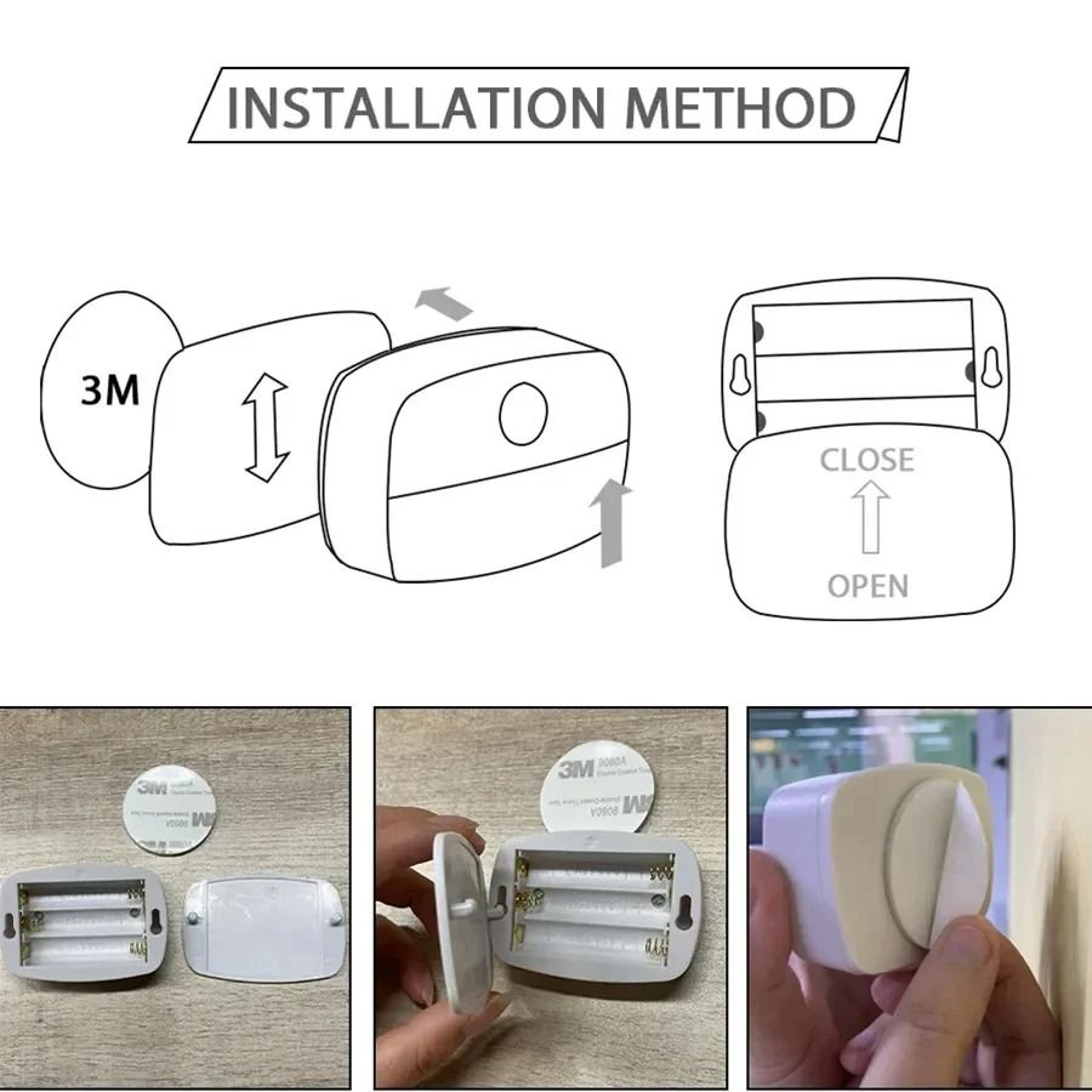 Auto ONOFF Smart LED PIR Motion Sensor Night Light Under Cabinet  Closet Staircase Lamp 4