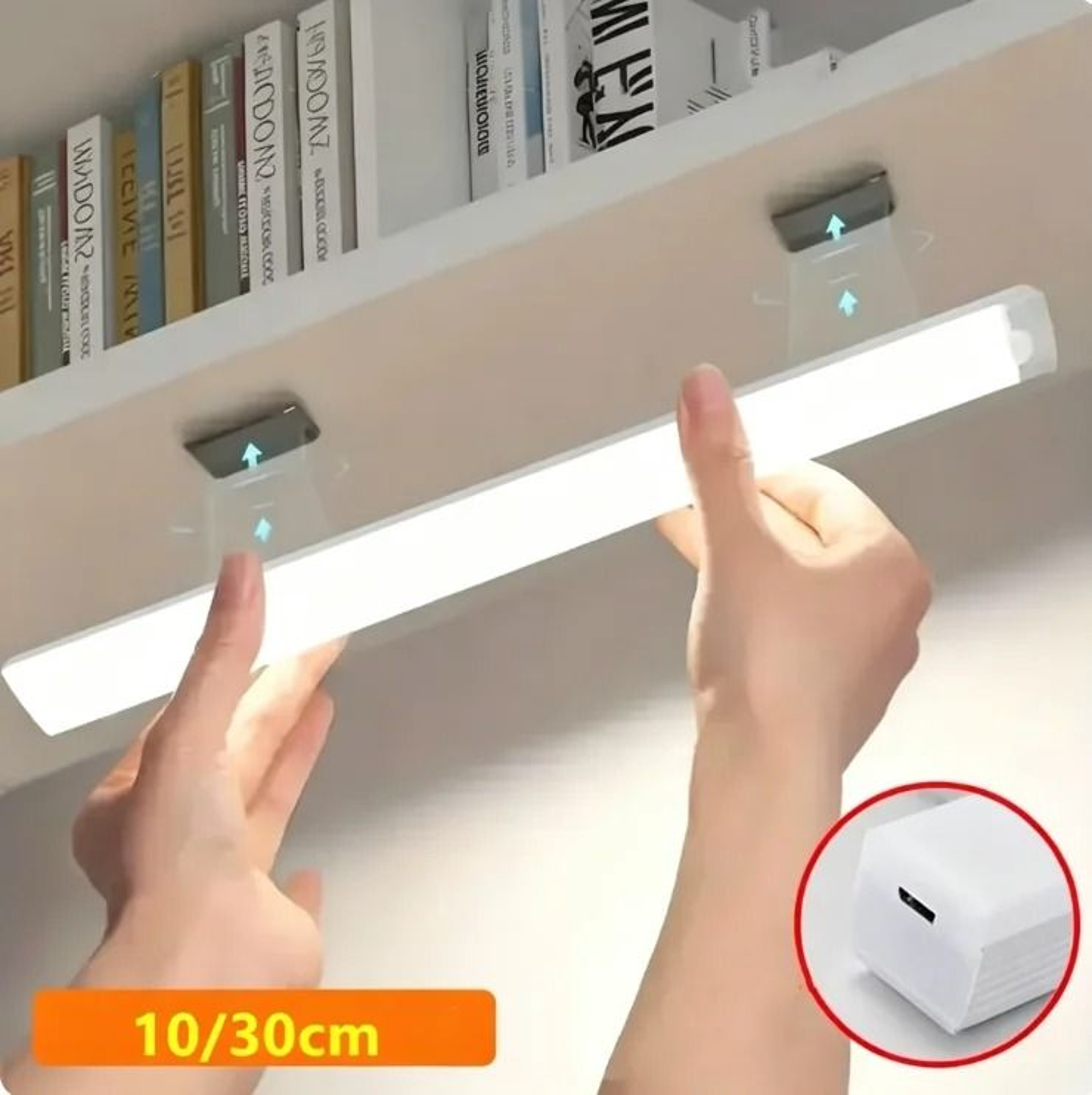 Wireless Motion Sensor LED Night Light TypeC Rechargeable Cabinet  Staircase Light 0