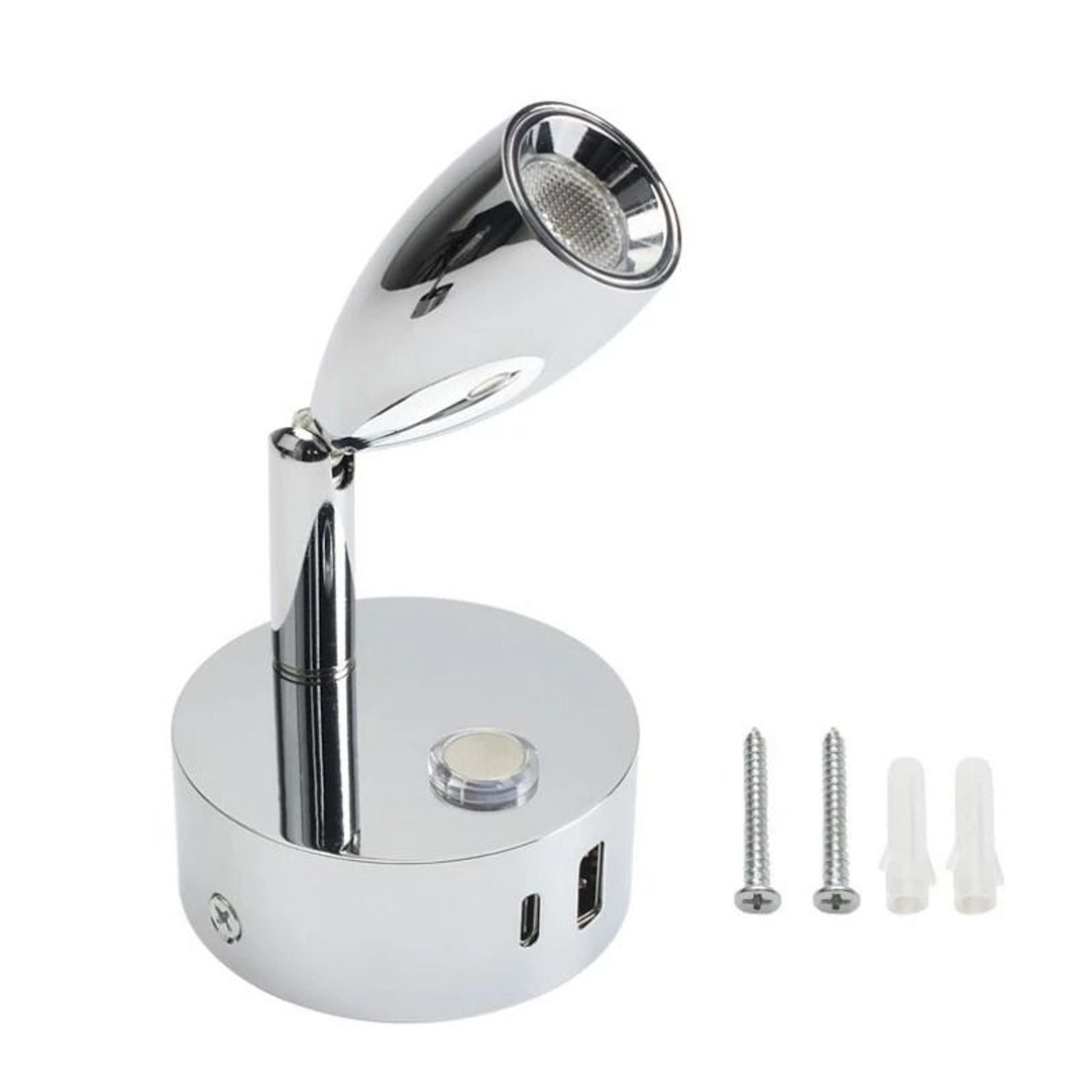 Tokili 12V24V RV  Marine LED Reading Light Touch Dimmable Spotlight With Dual USBAC Charger 9