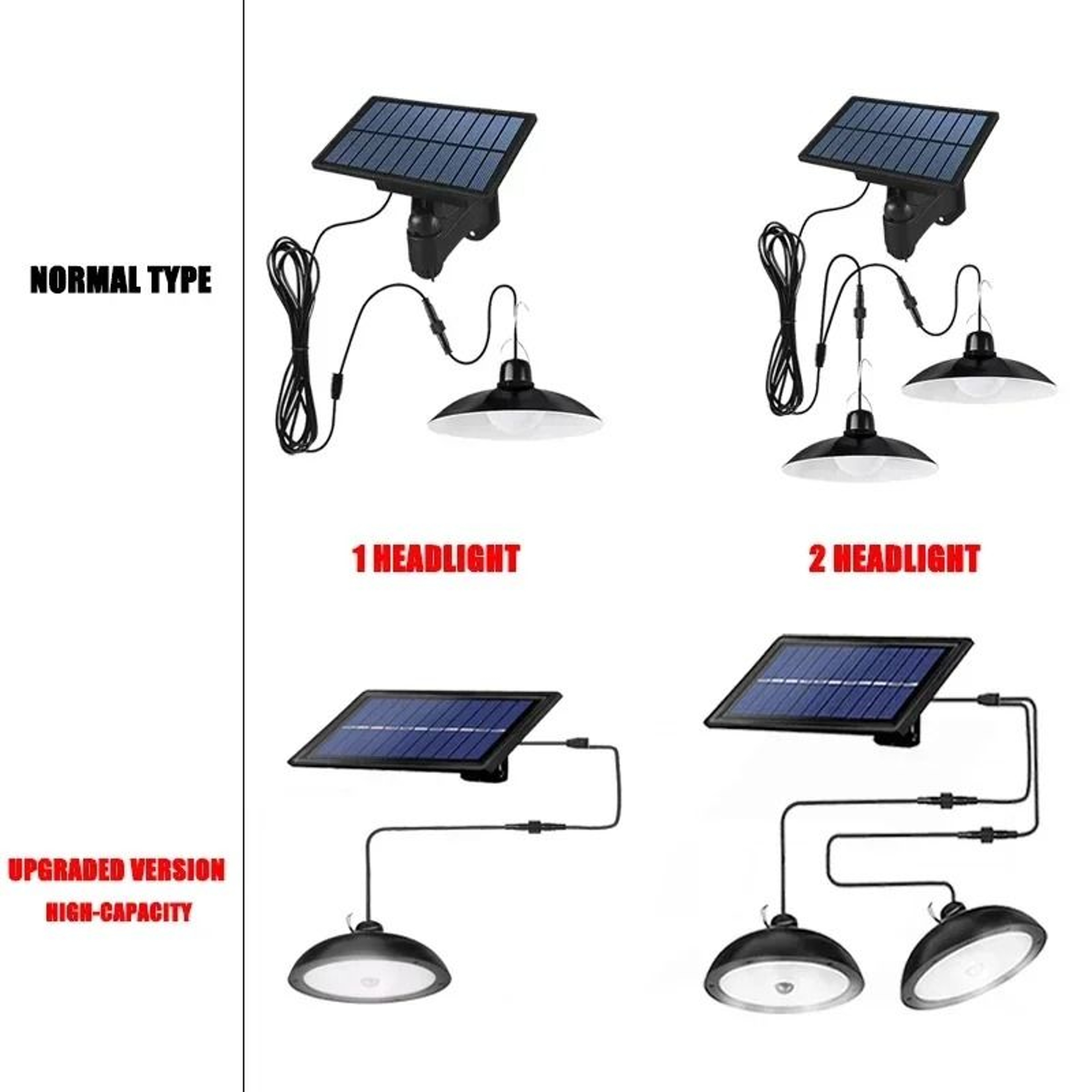 Solar Outdoor Hanging Pendant Lamp IP65 Waterproof Shed  Barn Chandelier With Remote Control 3