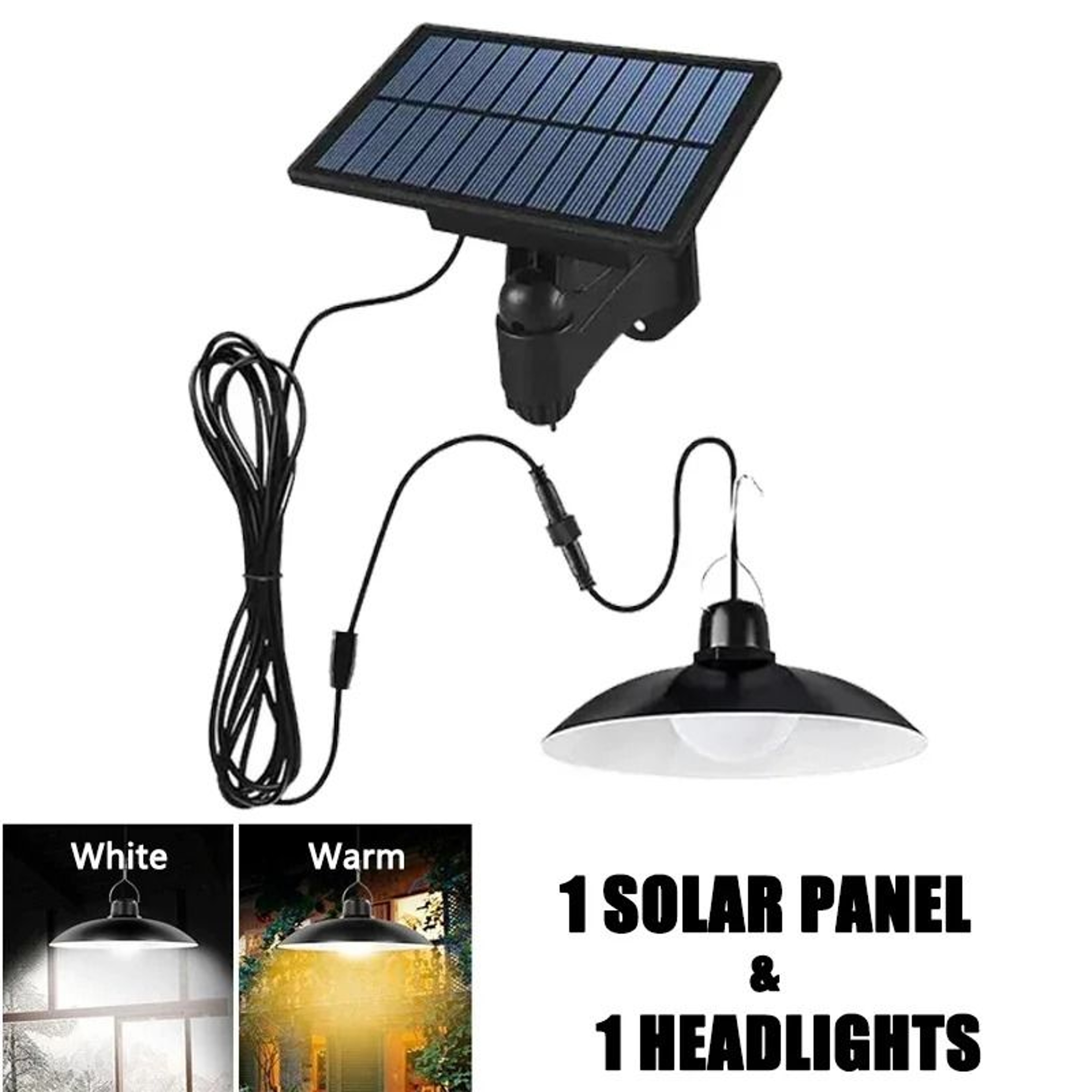 Solar Outdoor Hanging Pendant Lamp IP65 Waterproof Shed  Barn Chandelier With Remote Control 6