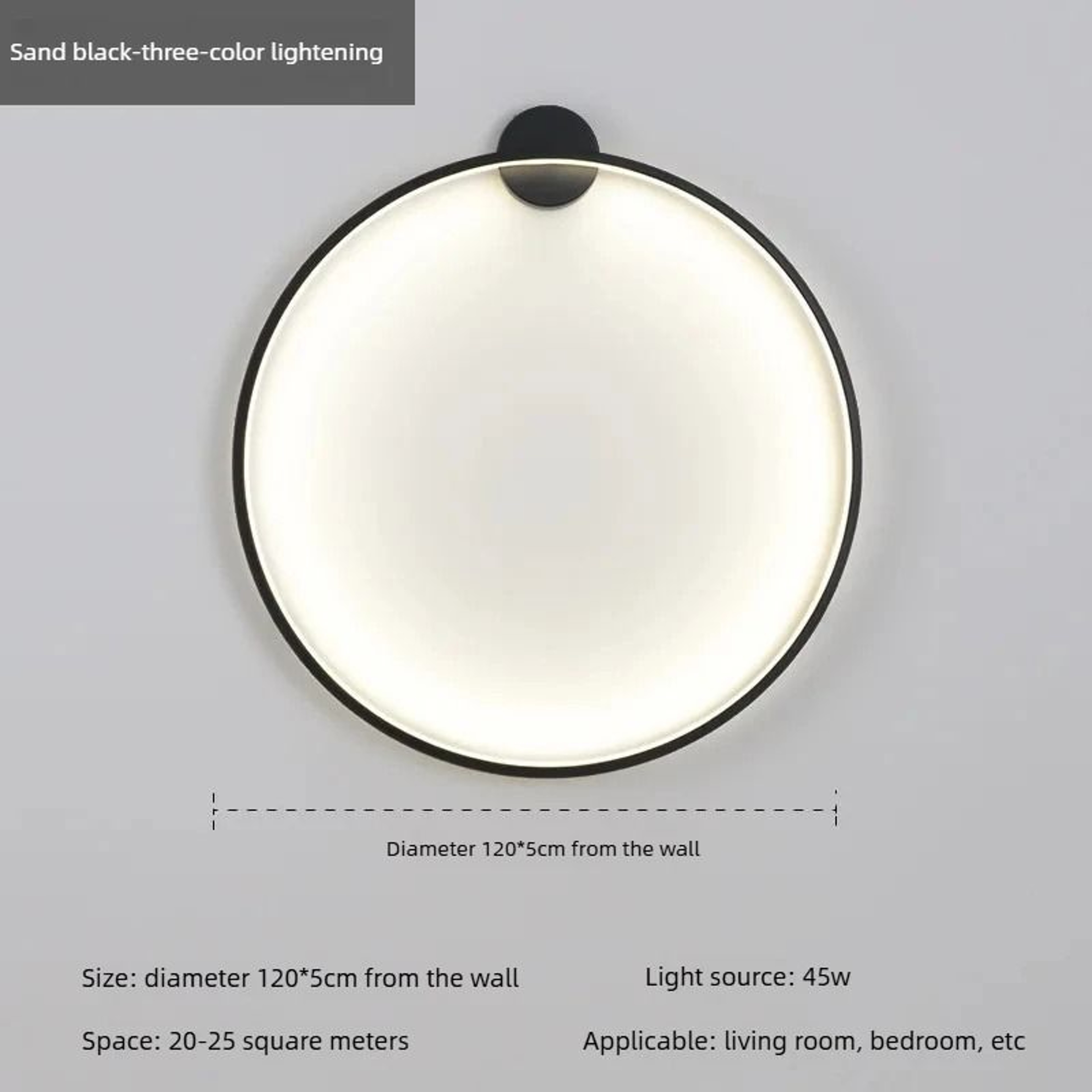 Minimalist LED Circle Background Wall Sconce Lamp Modern Round Decor Sconce 6