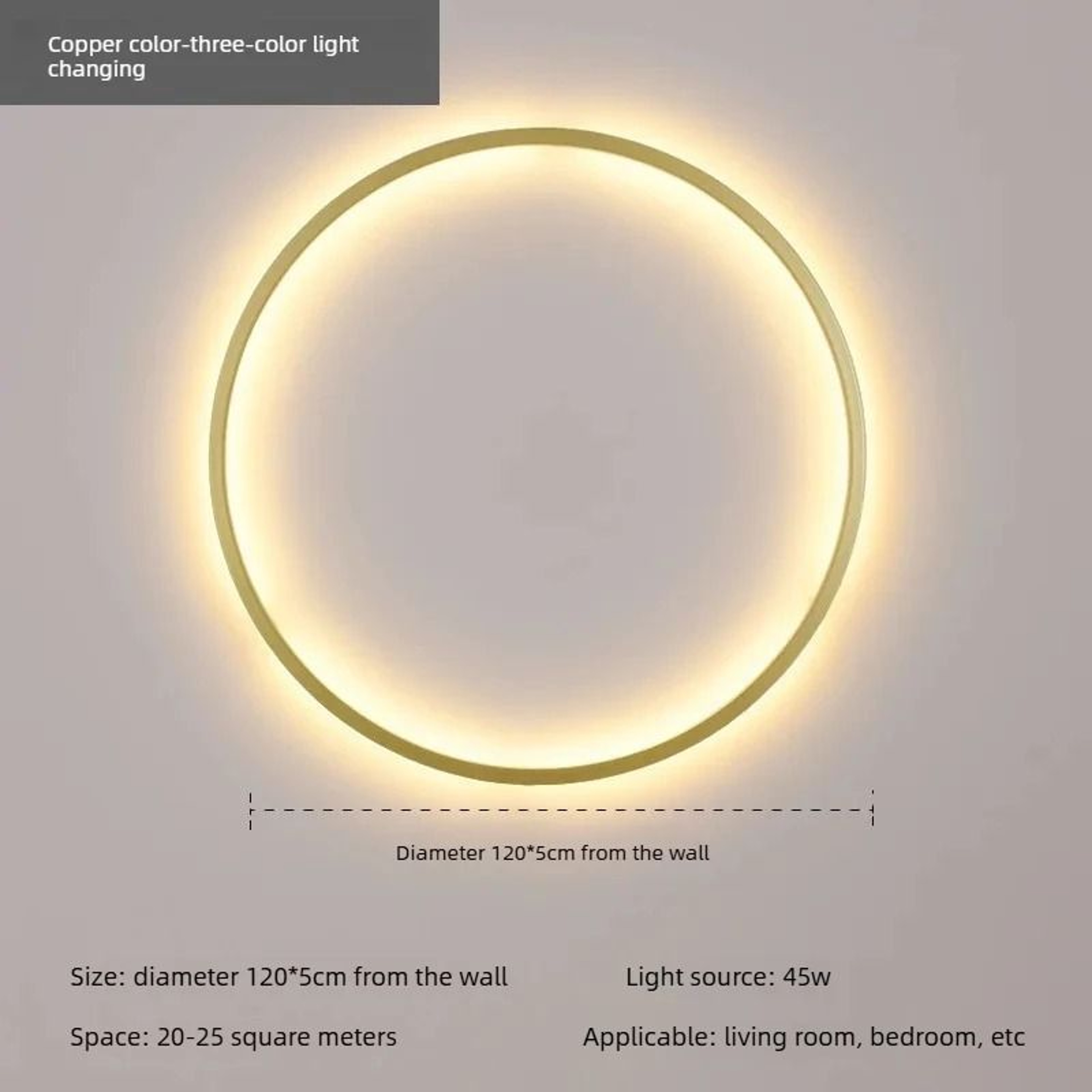 Minimalist LED Circle Background Wall Sconce Lamp Modern Round Decor Sconce 8
