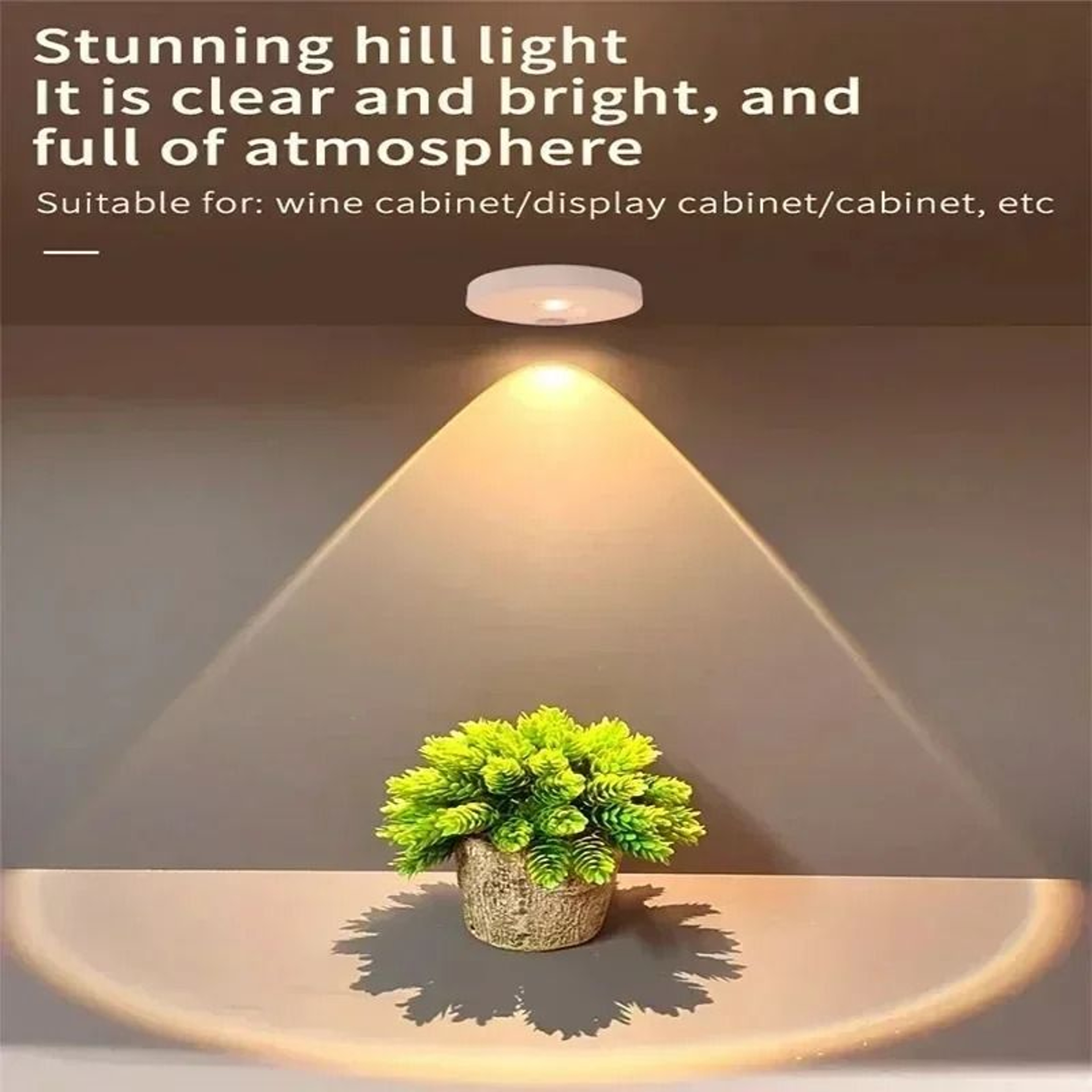 Wireless Wireless LED Under Cabinet Puck Lights With Remote Control 3 Colors  Dimmable Wardrobe Lam 4