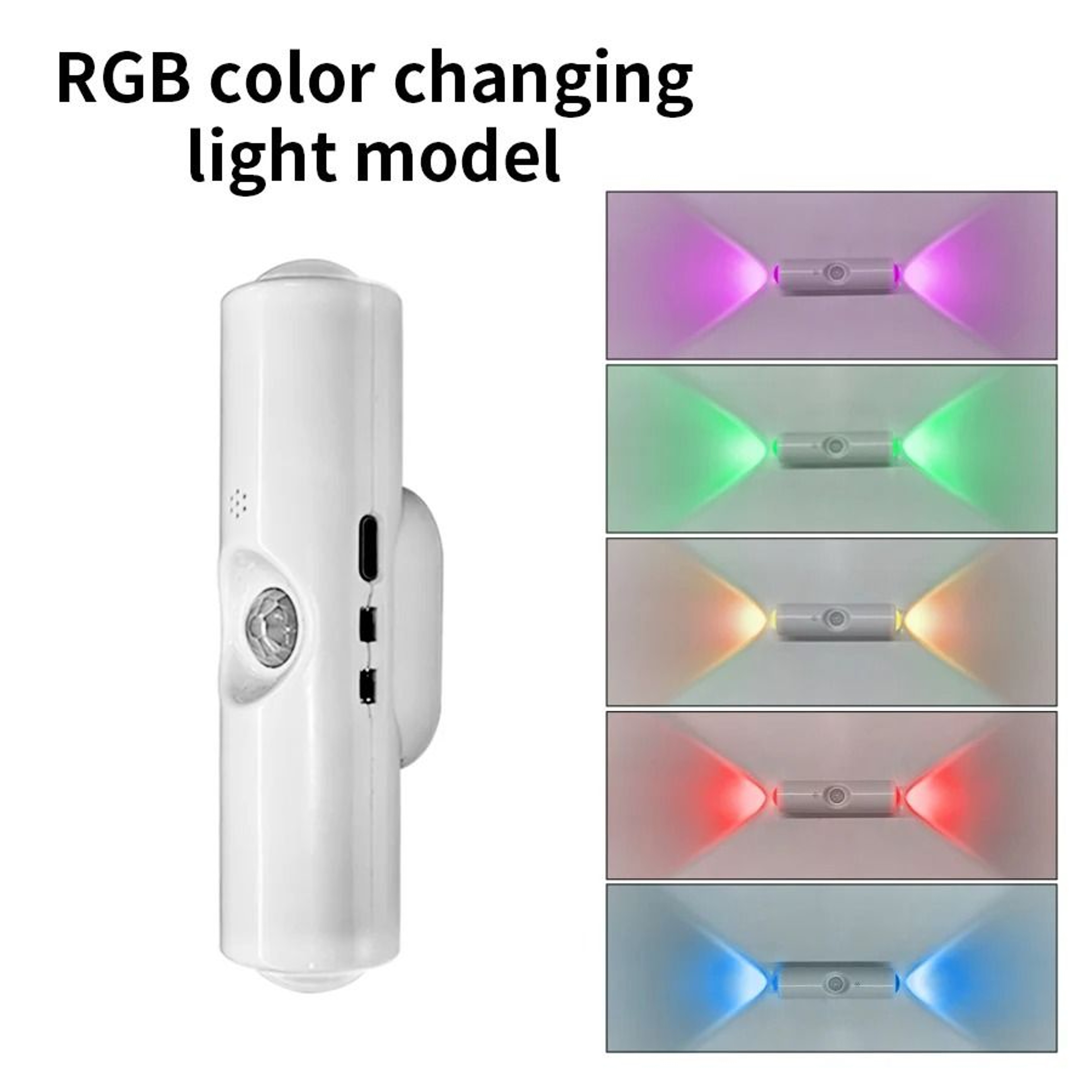 RGB Gradient Motion Sensor Sunset Lamp Magnetic Rechargeable Wall Spotlight  Night Light 7