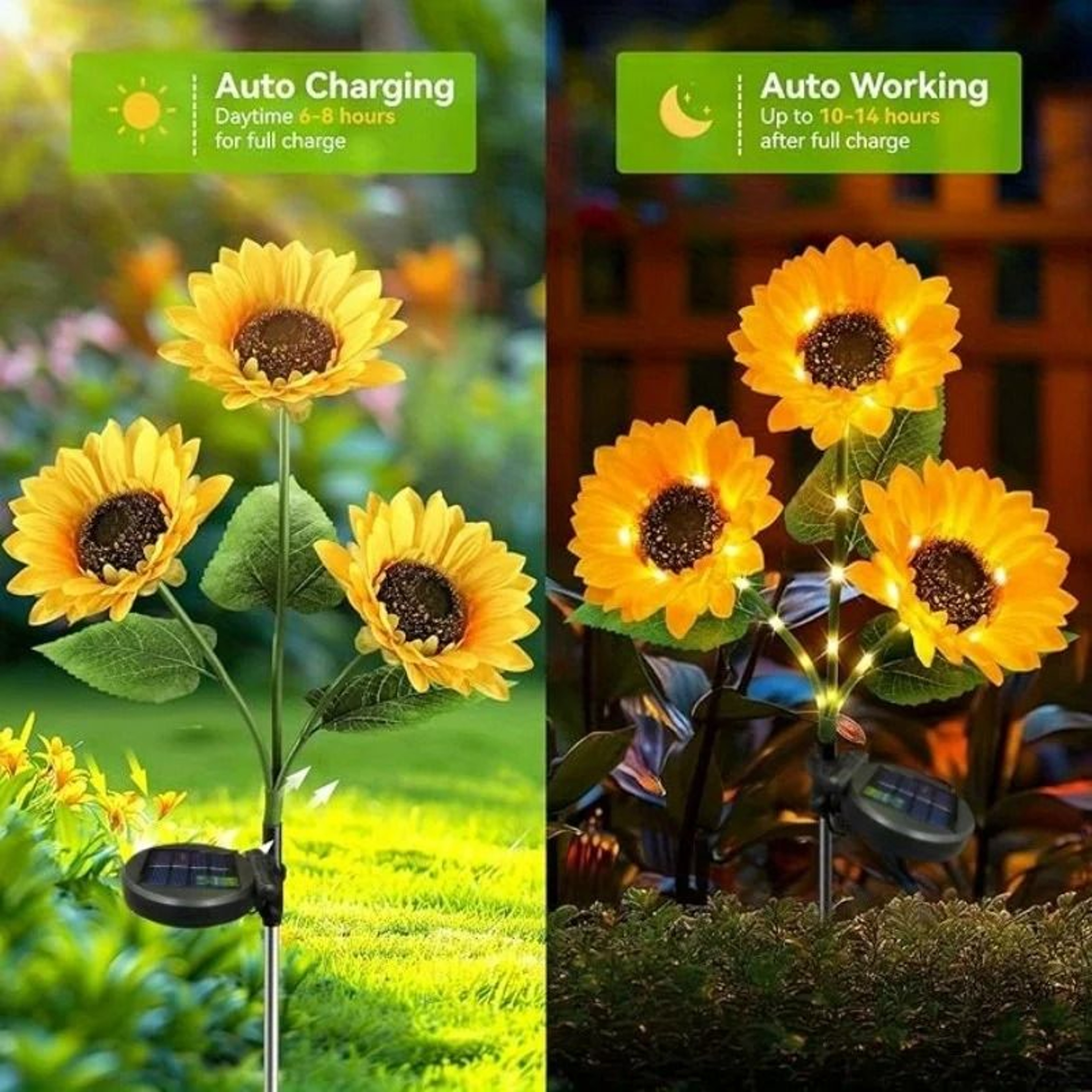 Solar Simulated Sunflower Garden Lamp Outdoor Luminous Lawn  Balcony Atmosphere Light 5