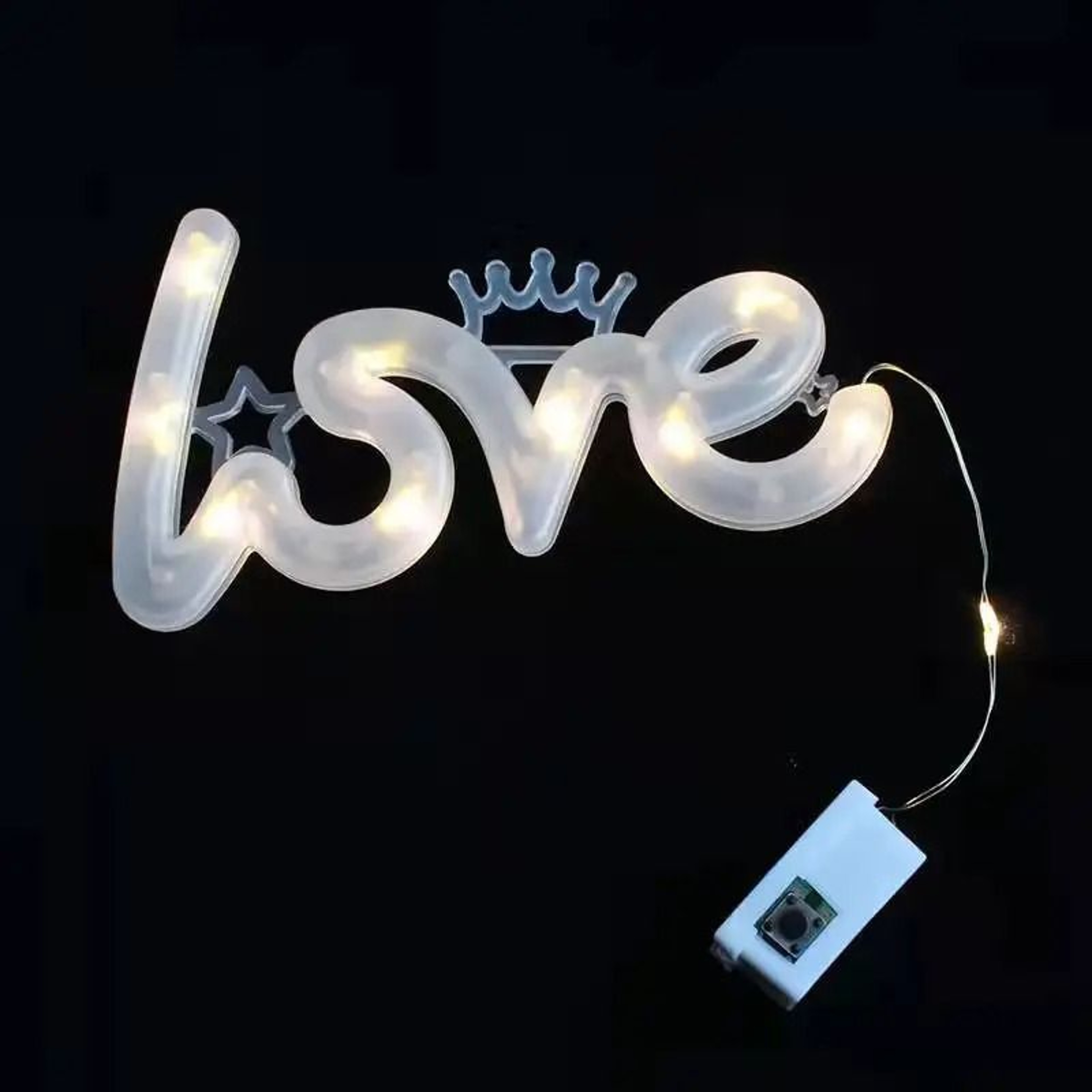 Romantic LOVE Letter LED String Lights BatteryPowered Fairy Lights For Valentines Day Proposals  We 3
