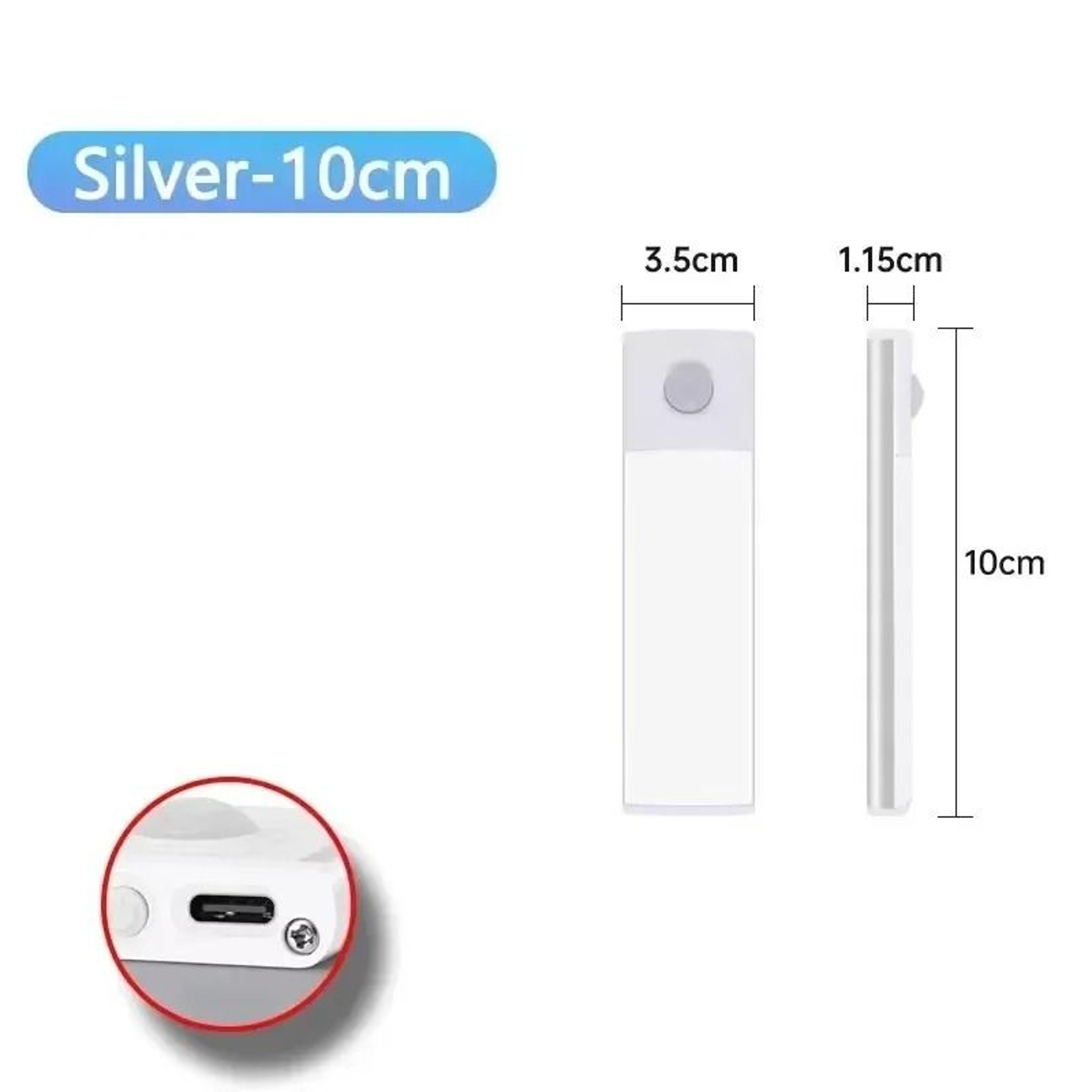 3in1 UltraSlim Motion Sensor LED Cabinet Bar Light 1020304050cm Rechargeable Wardrobe  Cupboard Lam 6