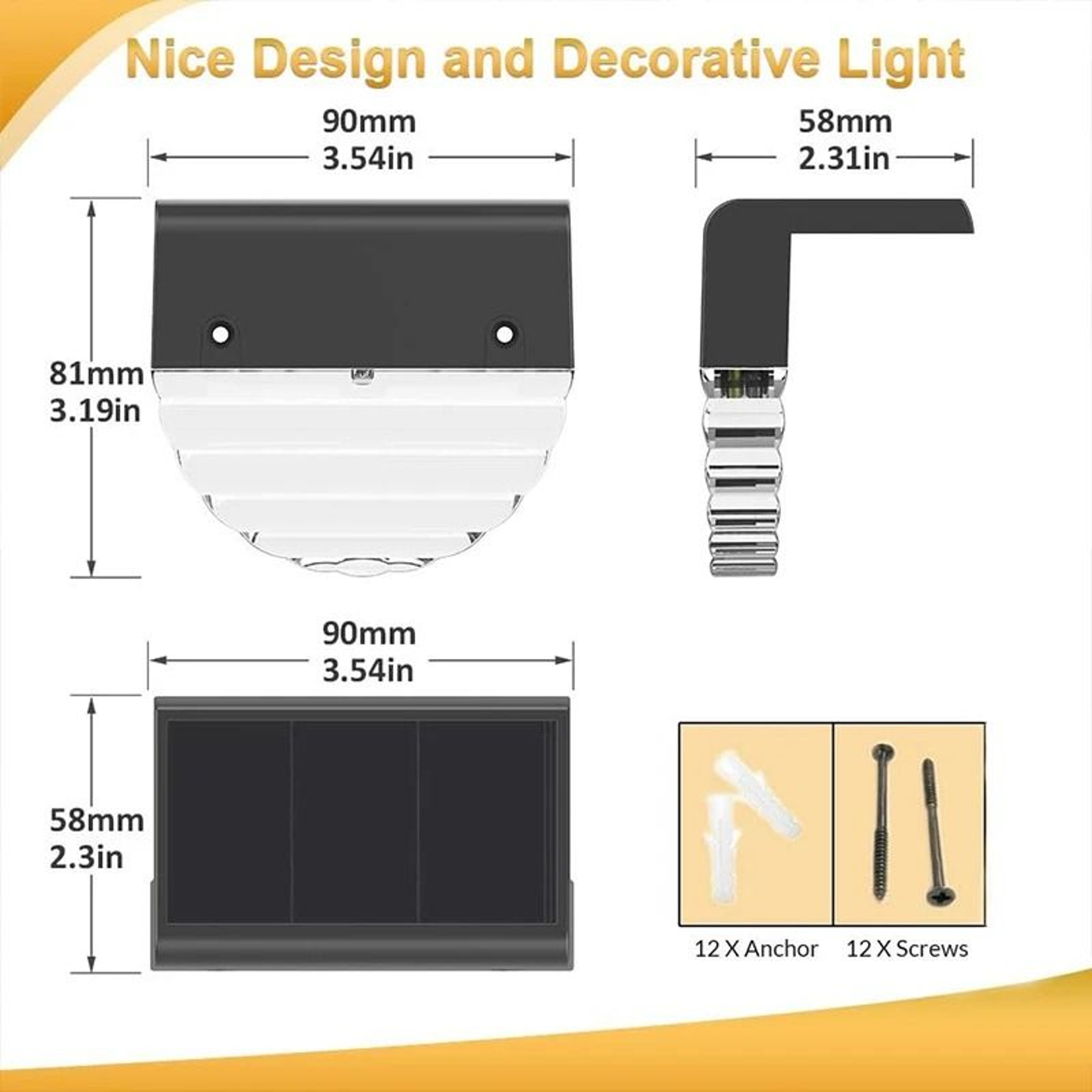 Solar Outdoor Deck  Fence Step Lights For Stairs  Pathways 5