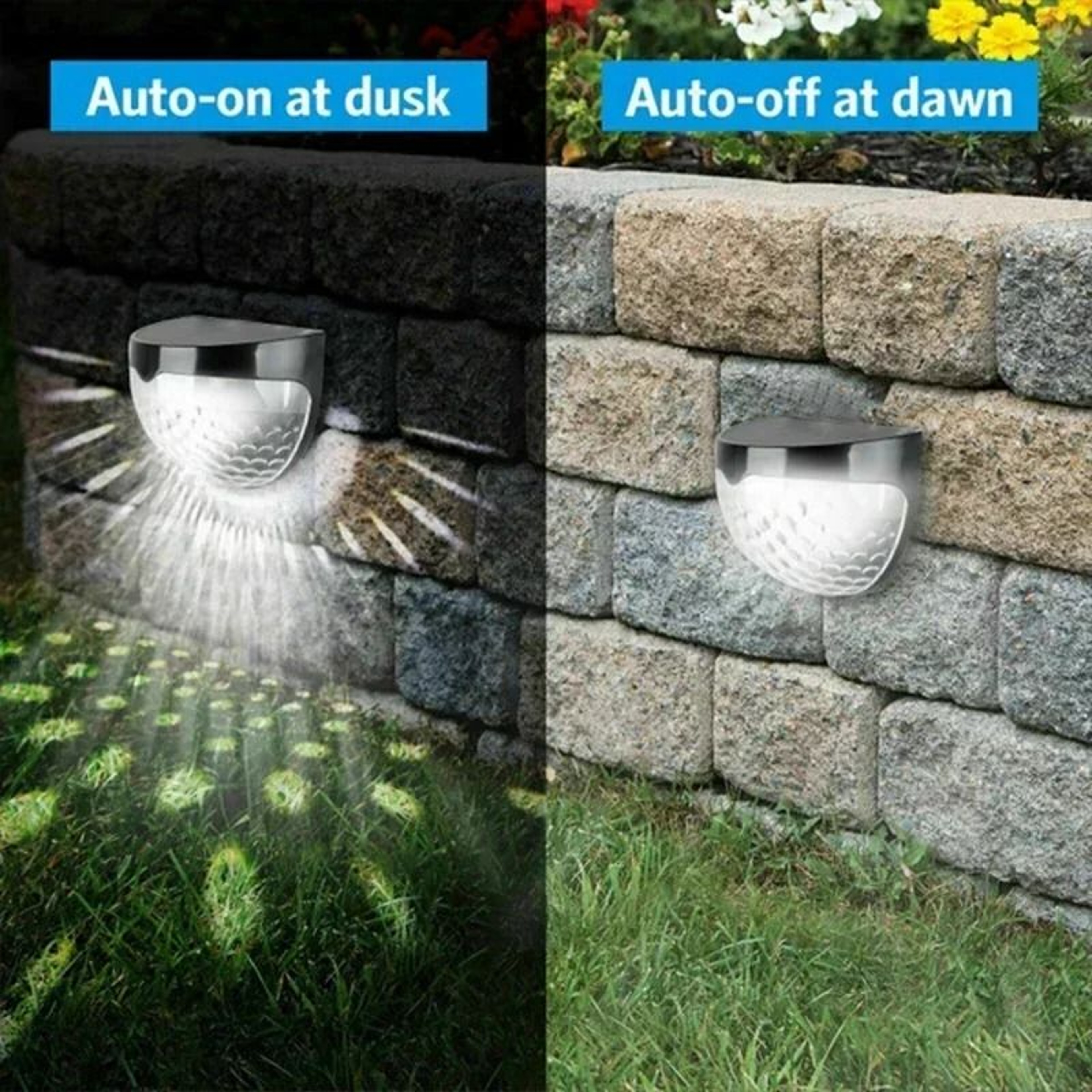 10Pack Outdoor Solar LED Wall  Fence Lights For Garden  Deck 2
