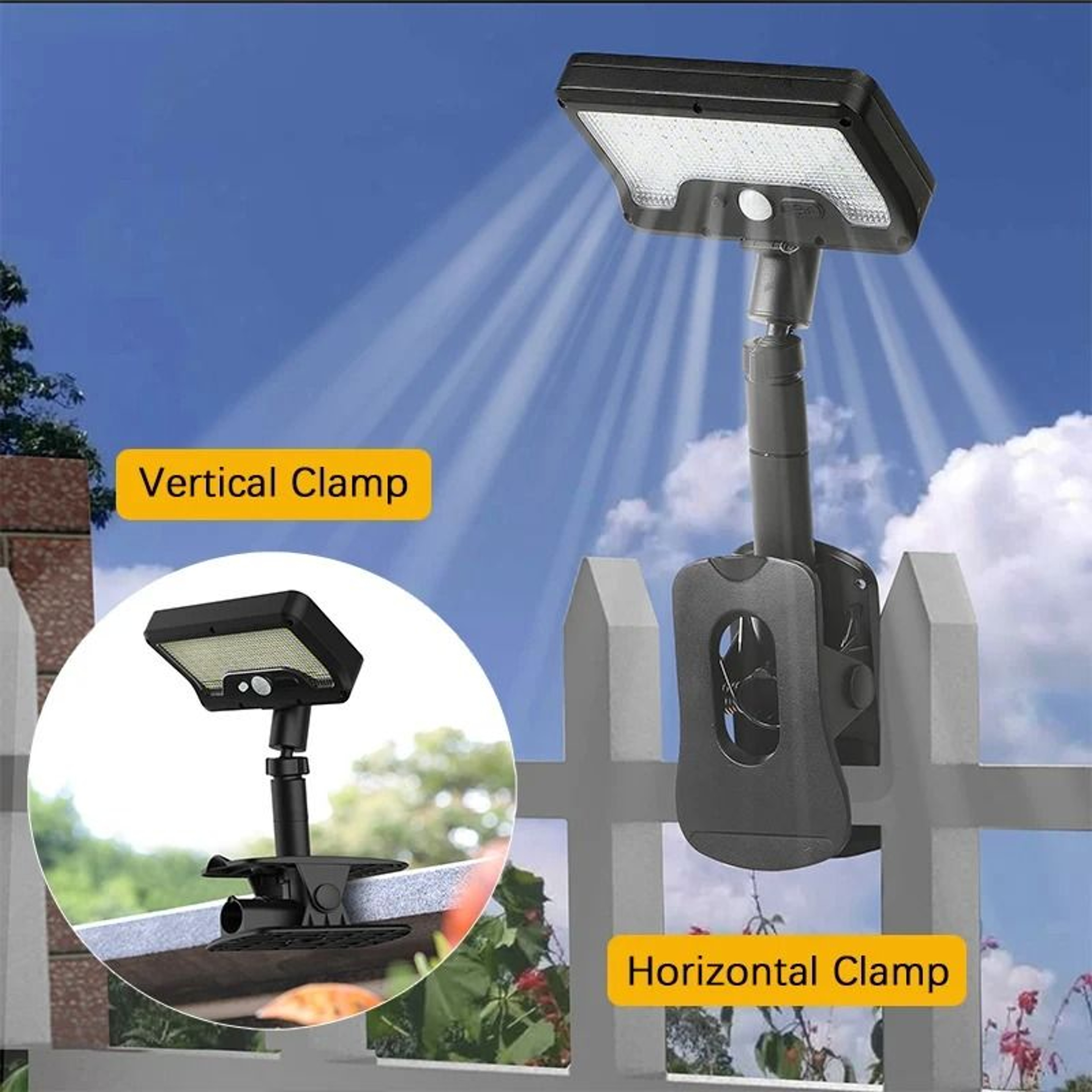 92 LED Solar ClipOn Motion Sensor Outdoor Light For Camping  Yard 1