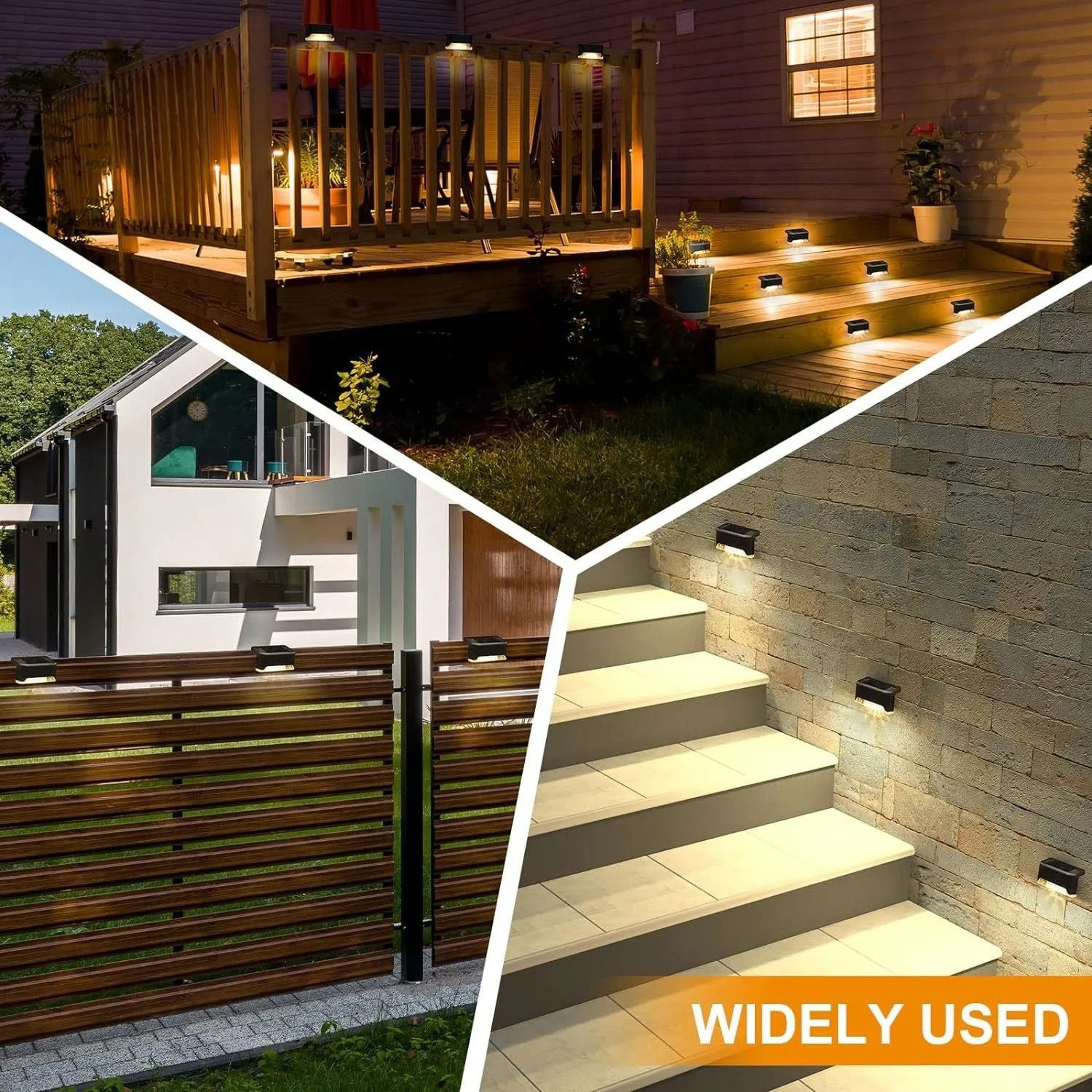 Outdoor Solar LED Step  Stair Lights For Patio Fence  Balcony 4