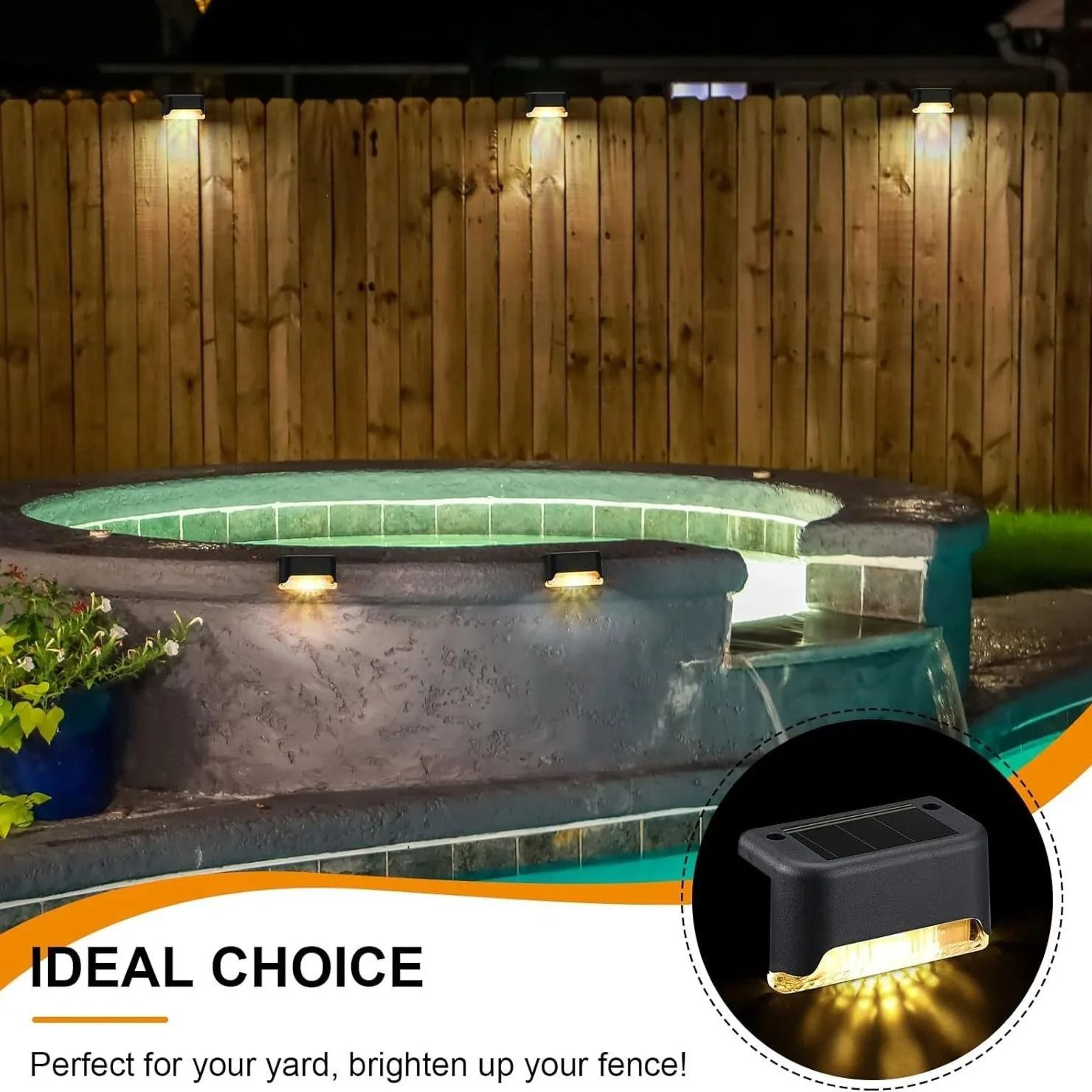 Outdoor Solar LED Step  Stair Lights For Patio Fence  Balcony 1