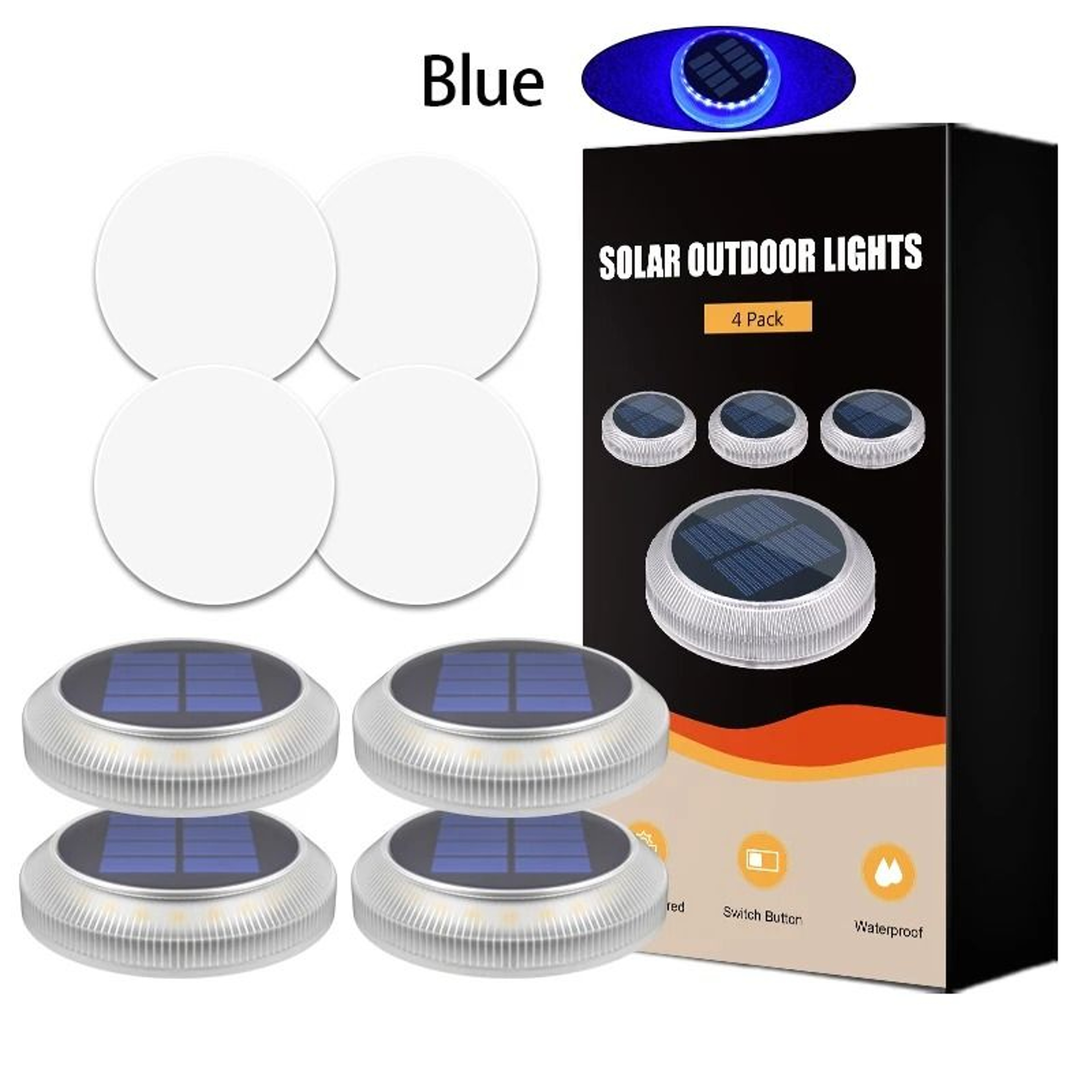 IP68 Waterproof Outdoor Solar Deck  Step Lights For Stairs  Patio 8