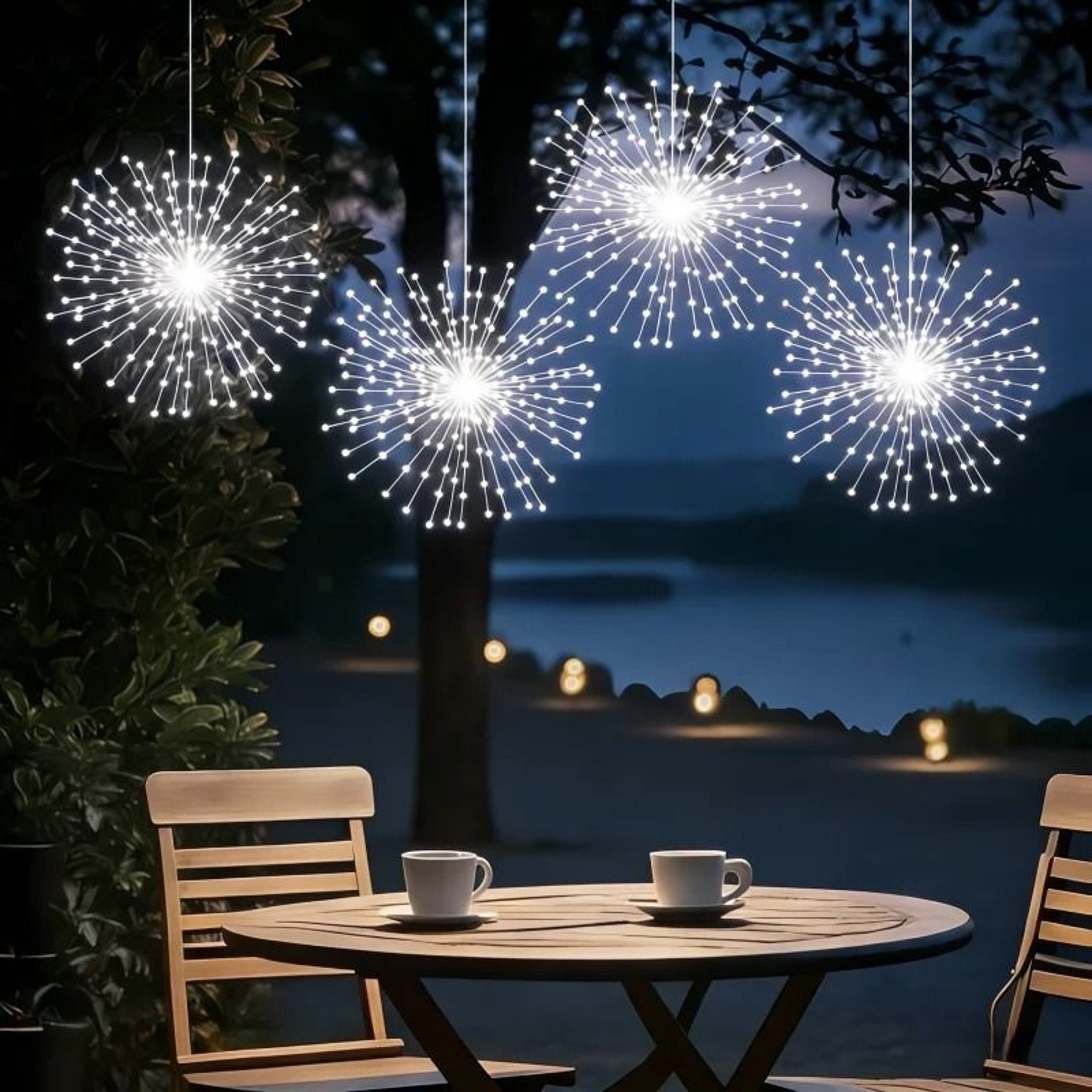 Hanging Solar Outdoor Firework Starburst Lights For Garden  Patio 8