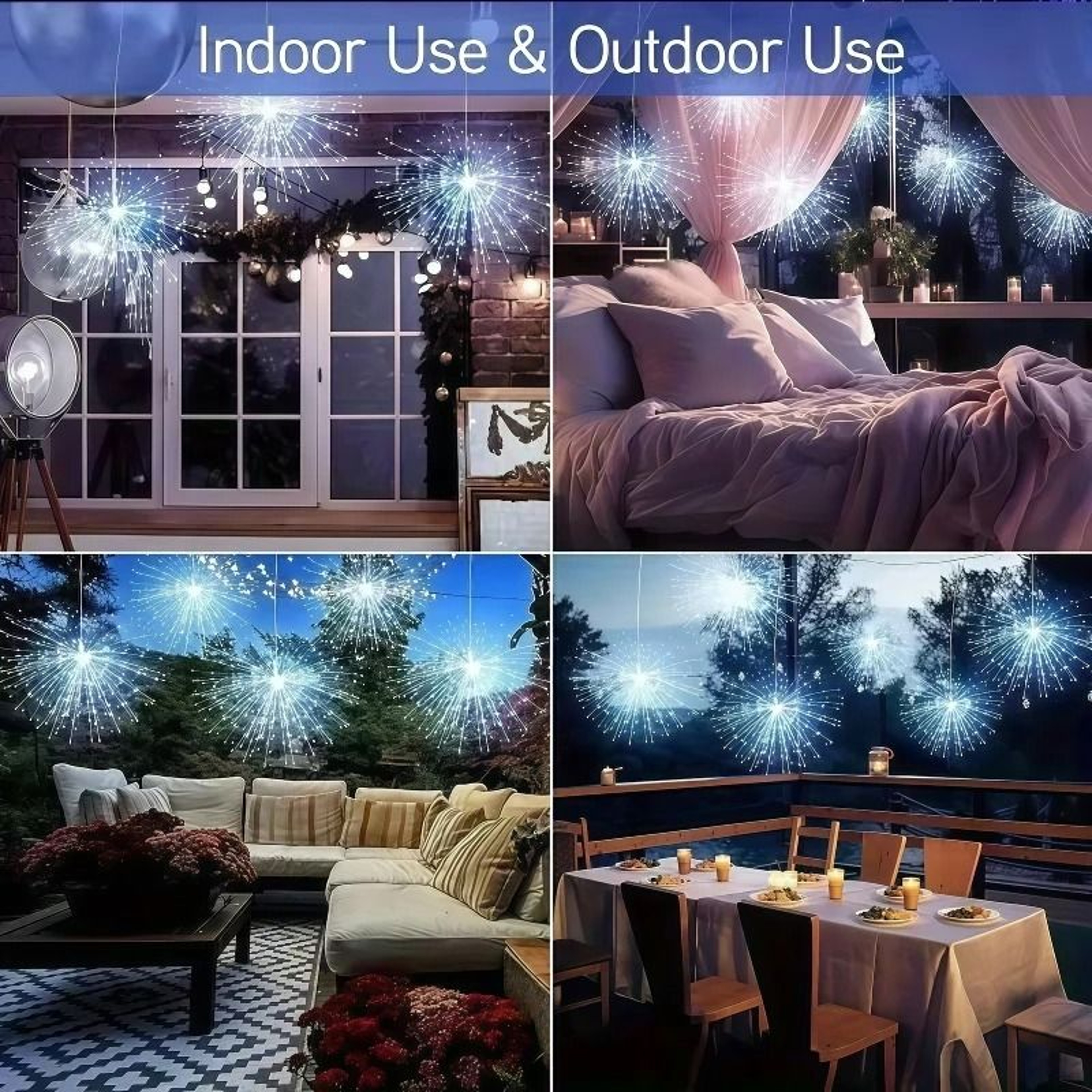 Hanging Solar Outdoor Firework Starburst Lights For Garden  Patio 4