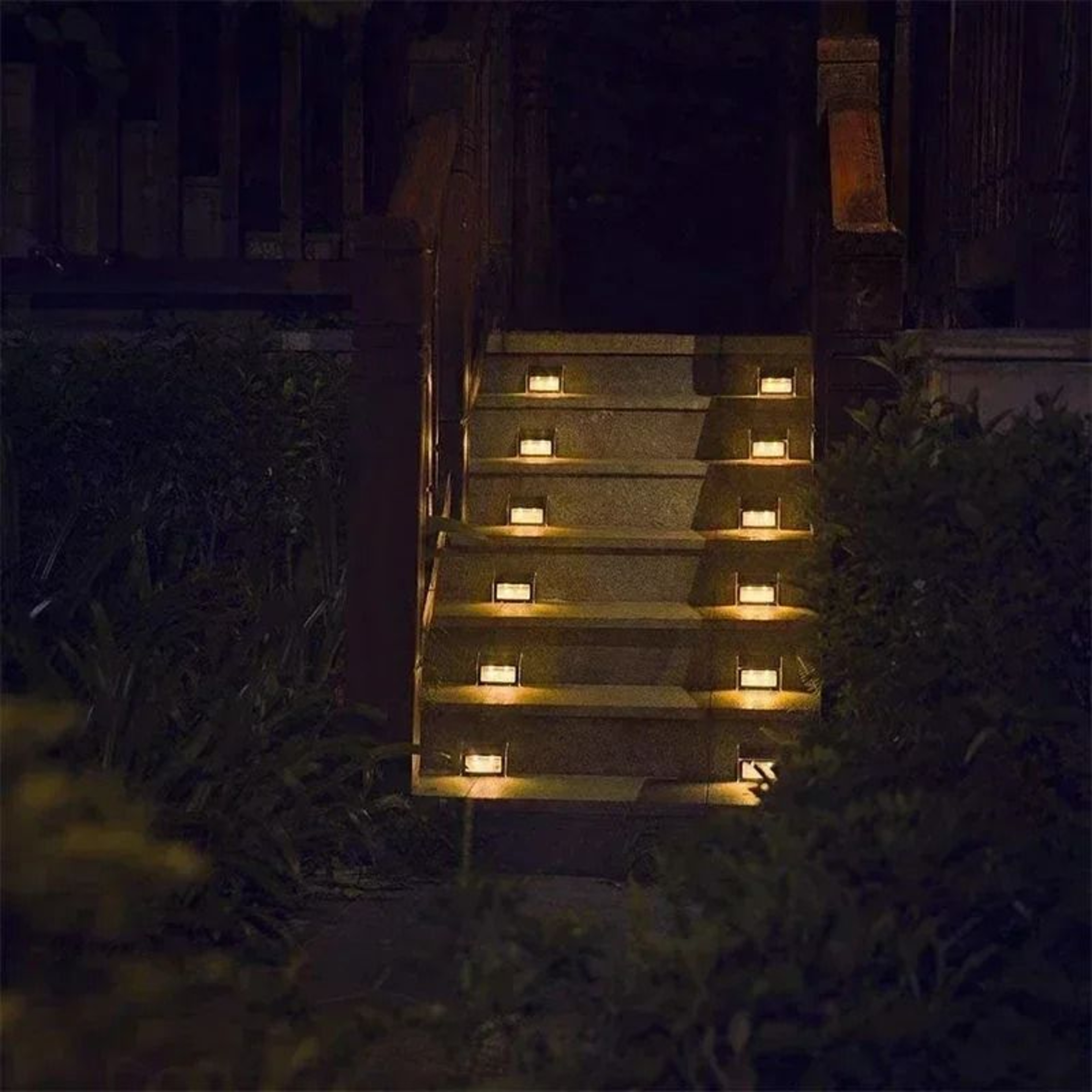 Stainless Steel Outdoor Solar Fence  Step Light For Patio  Wall 6