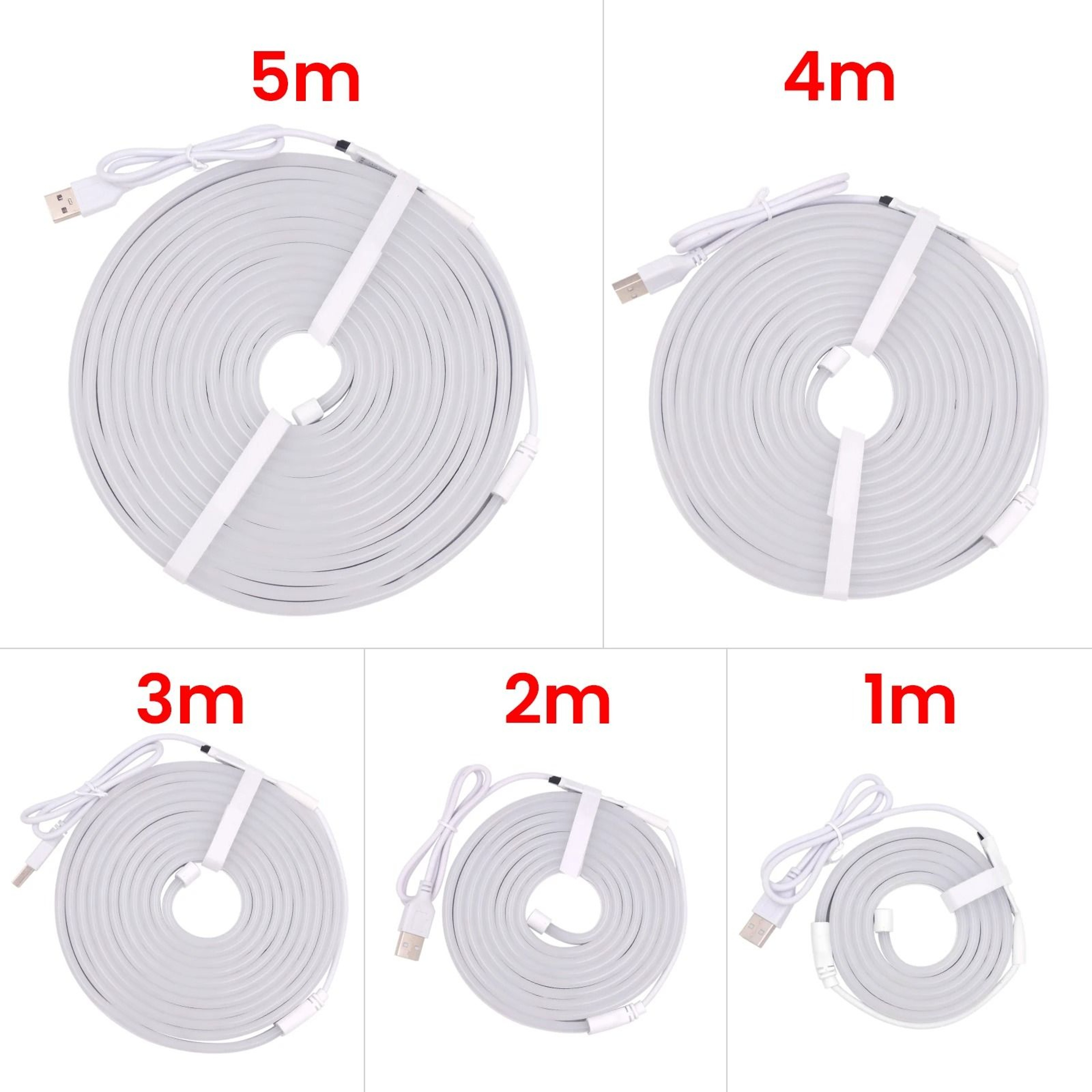 5V USB RGB LED Neon Strip Light With Remote Control  Silicone Ribbon 5
