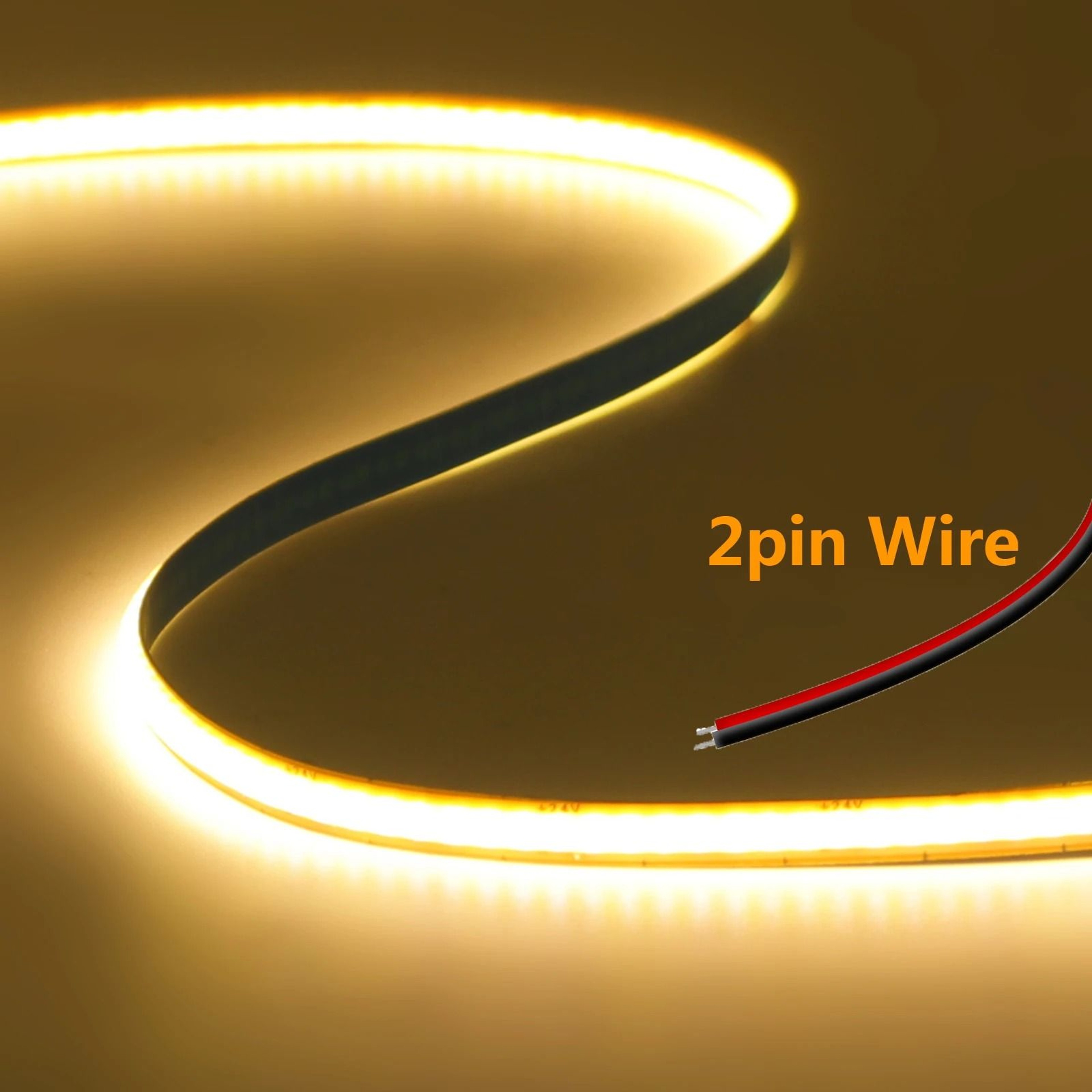 FlexCut COB LED Strip Light High Density 400LEDsm Tape With DC Plug  Wire 7