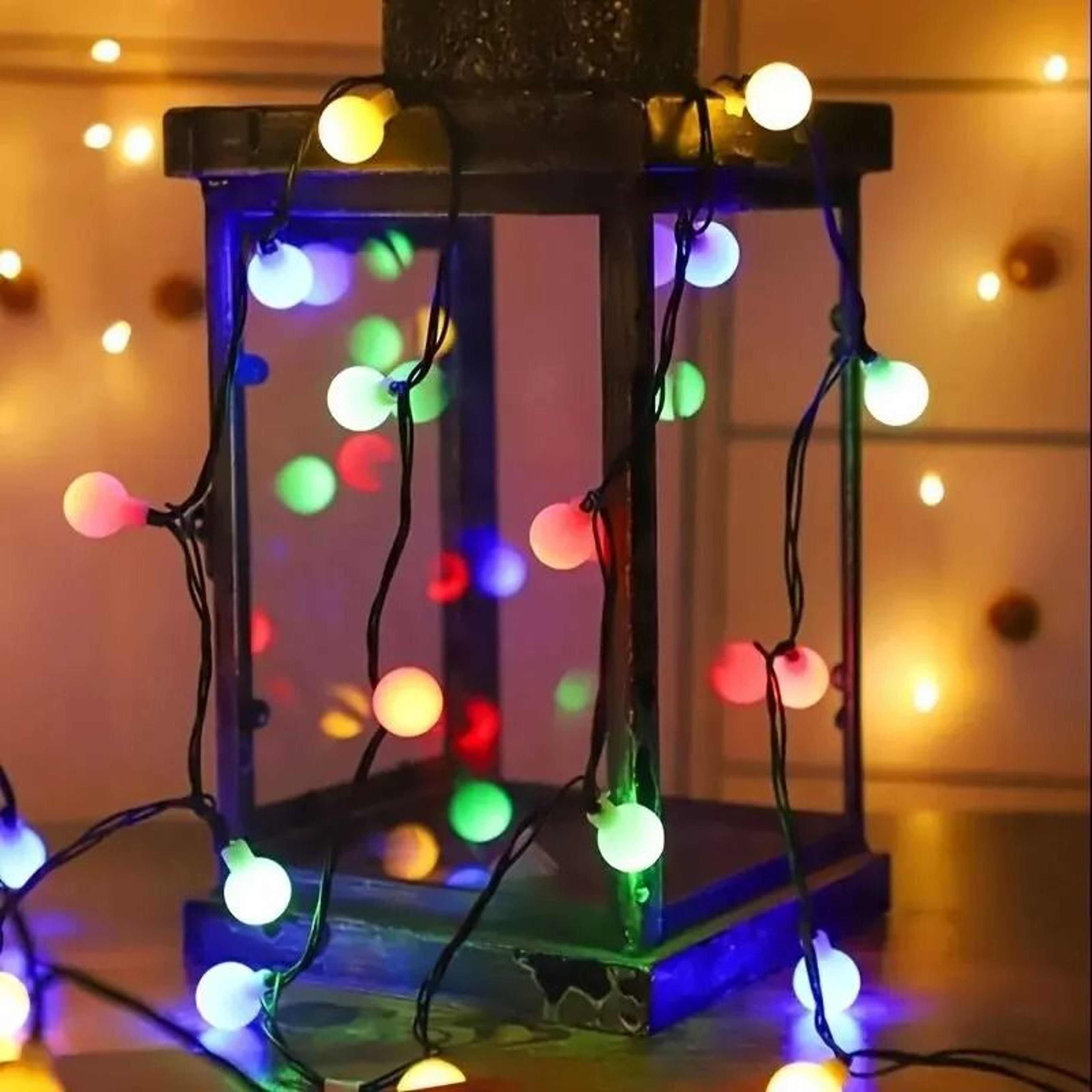 Solar Outdoor LED White Ball String Lights For Garden Patio  Camping 6