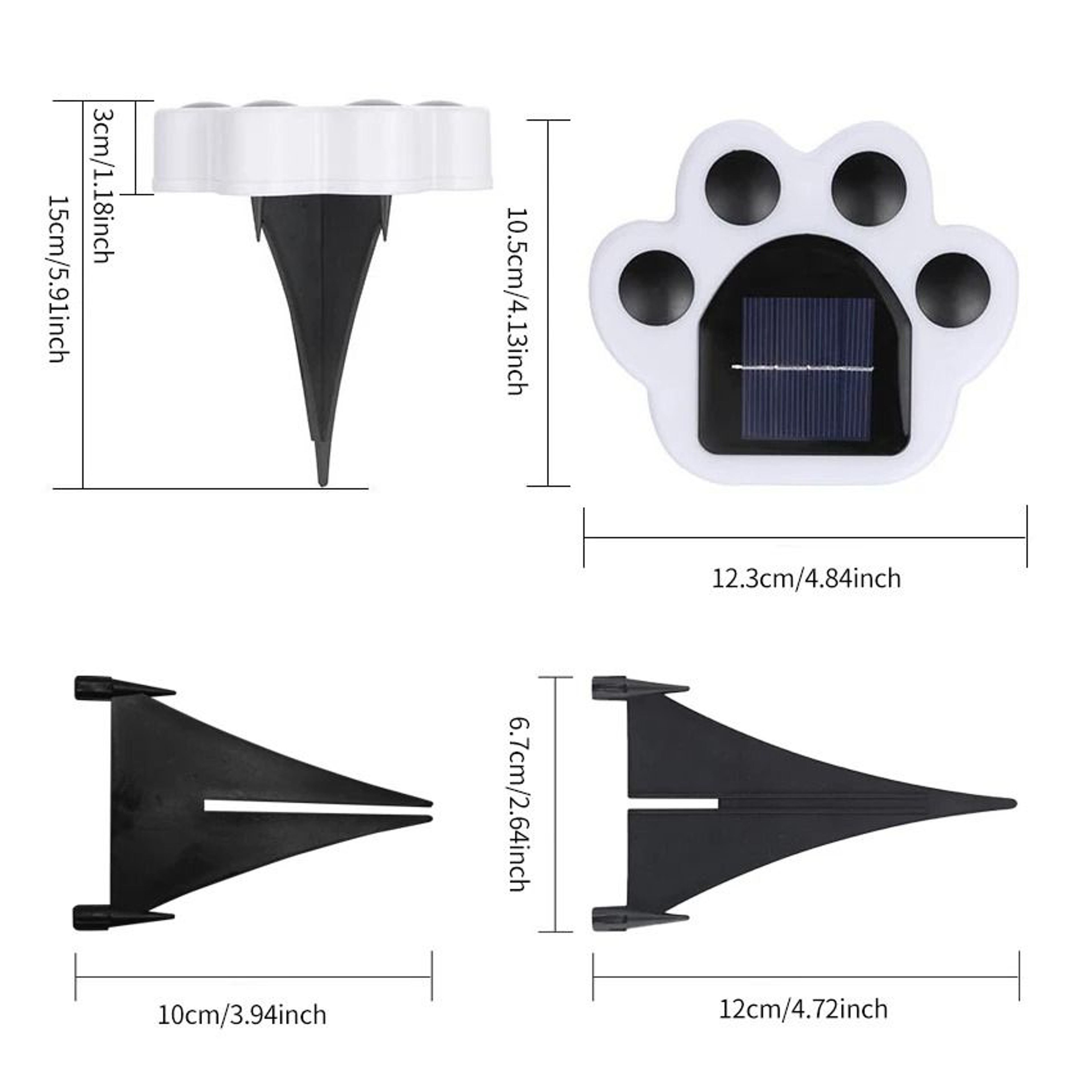Solar Paw Print Outdoor Garden  Lawn Lights IP65 Waterproof Lawn Lamp 1
