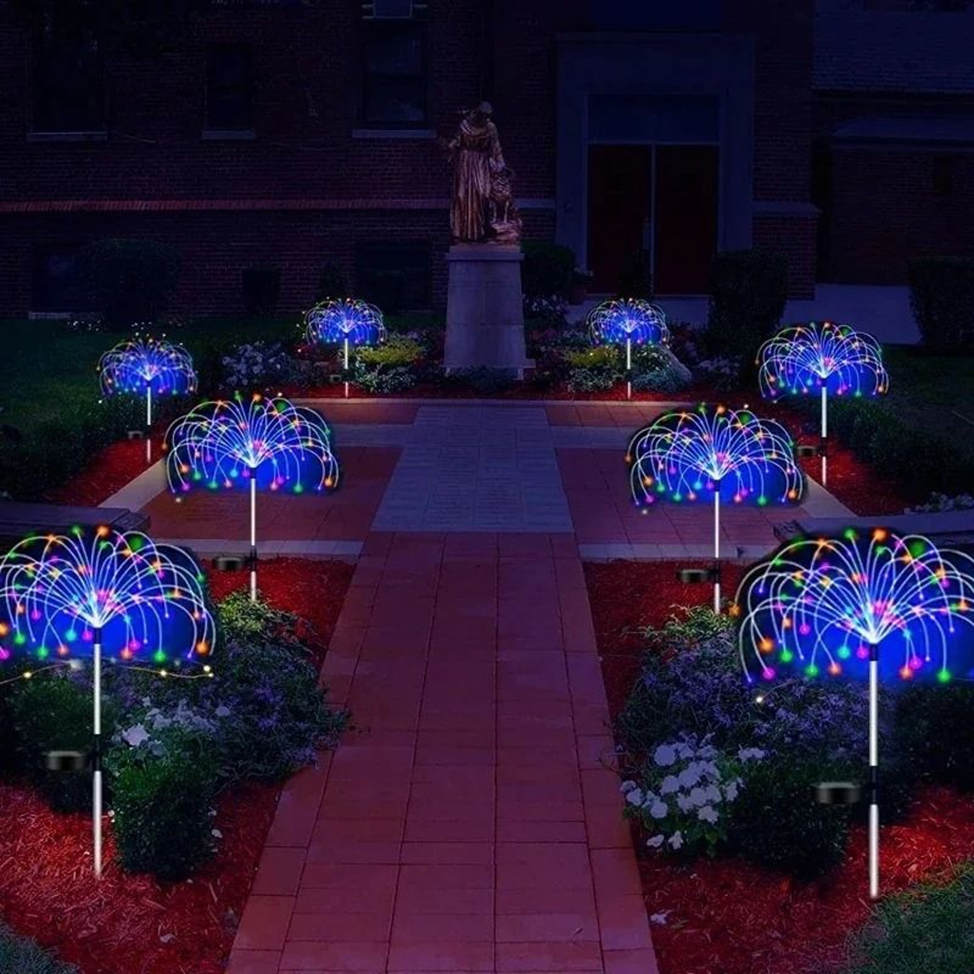 Solar Outdoor Firework LED Stake Light 8 Lighting Modes  IP65 Waterproof 1