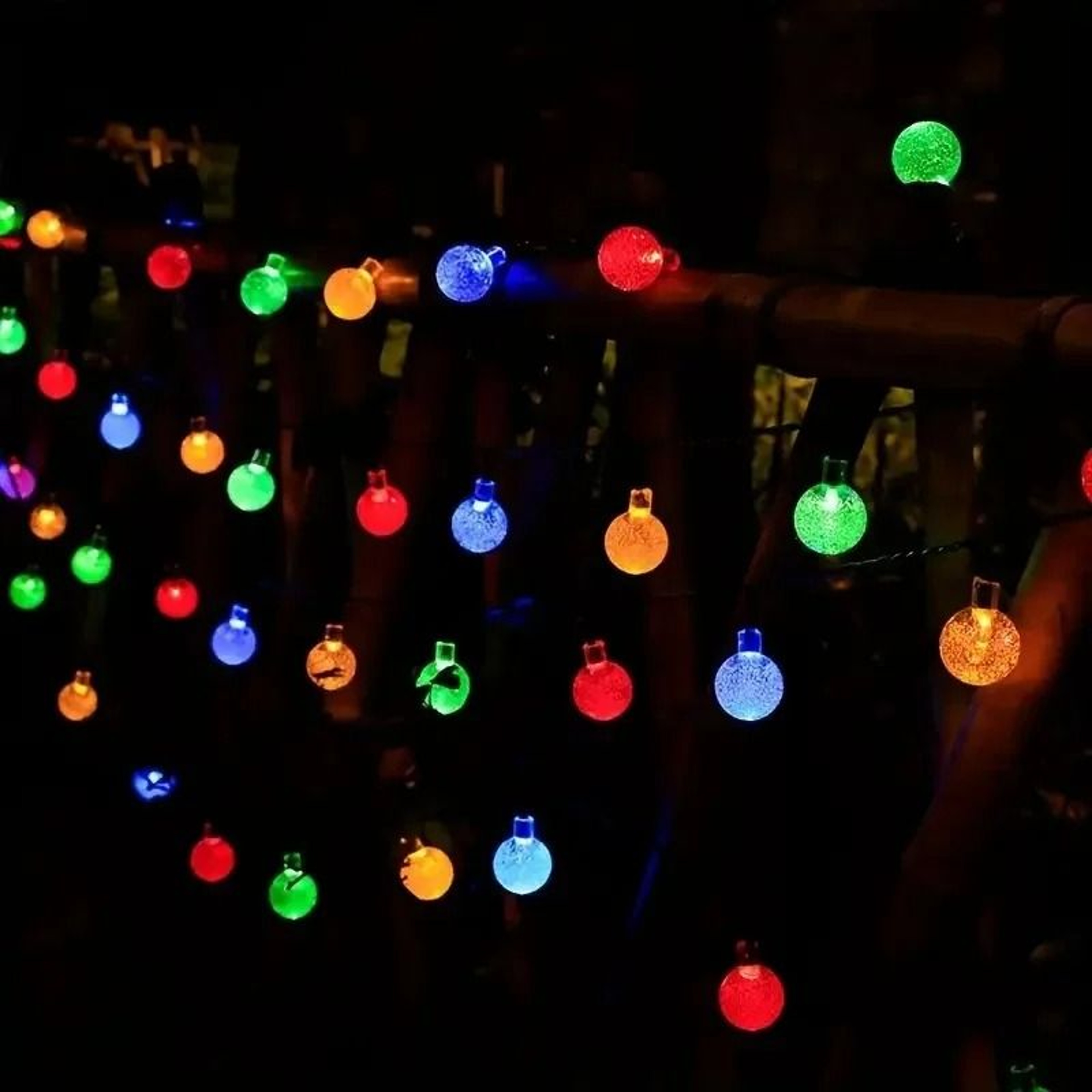 Solar Crystal Bubble Ball String Lights 200 LEDs With 8 Lighting Modes 6