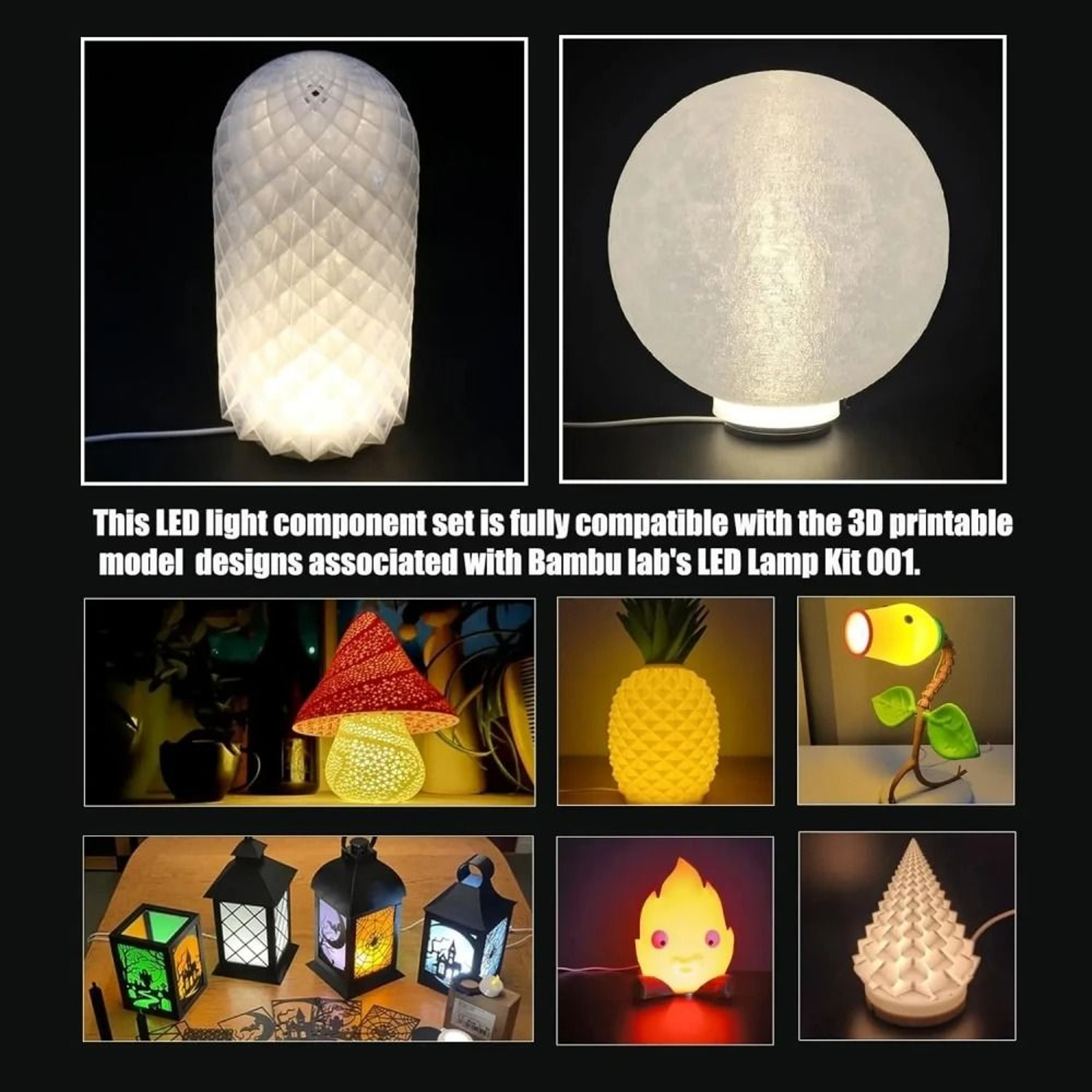 16Color RGB LED Lamp Kit For Bambu Lab 3D Prints With Remote Control 2