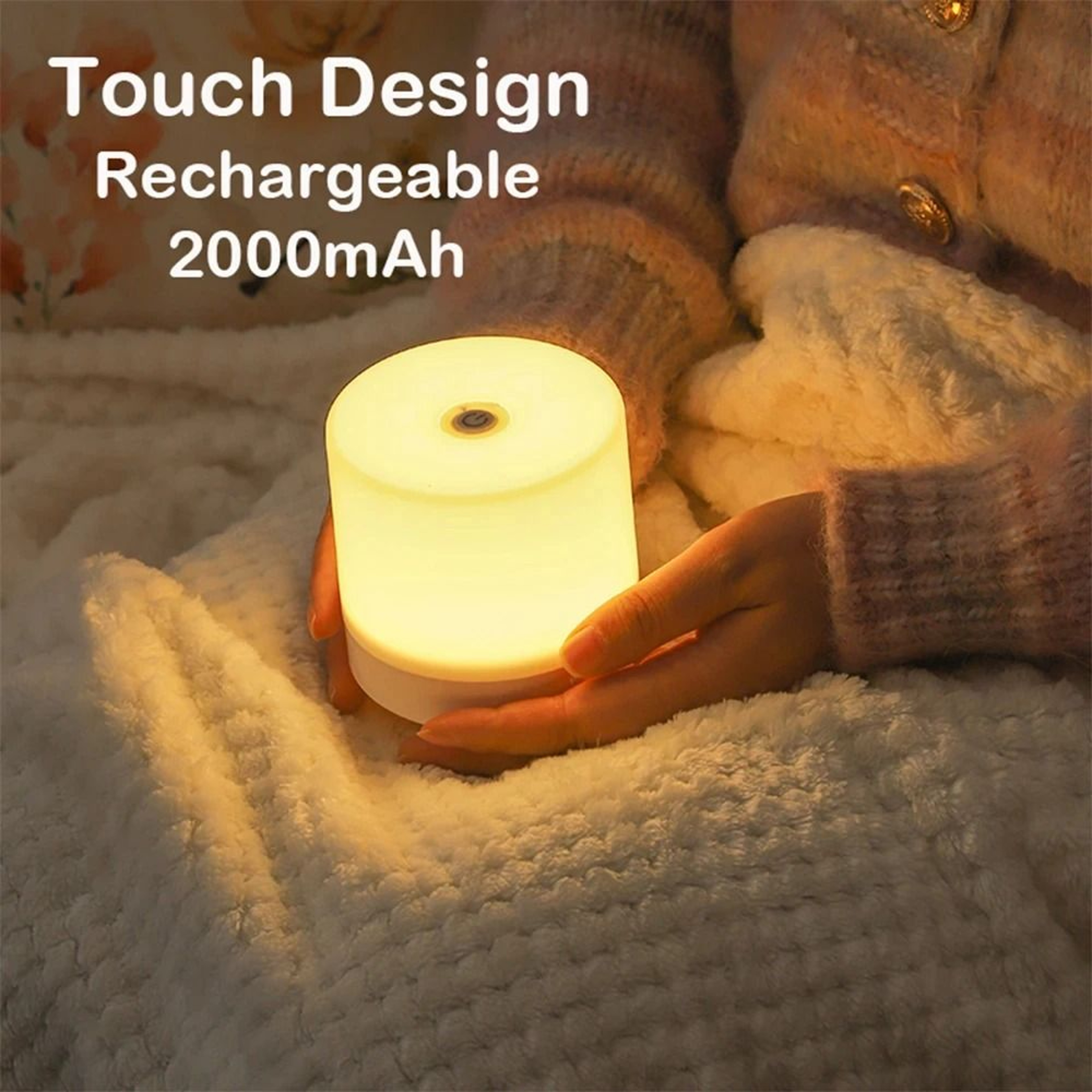 Touch Control Dimmable USB LED Bedside Table Lamp  Kids Night Light 1