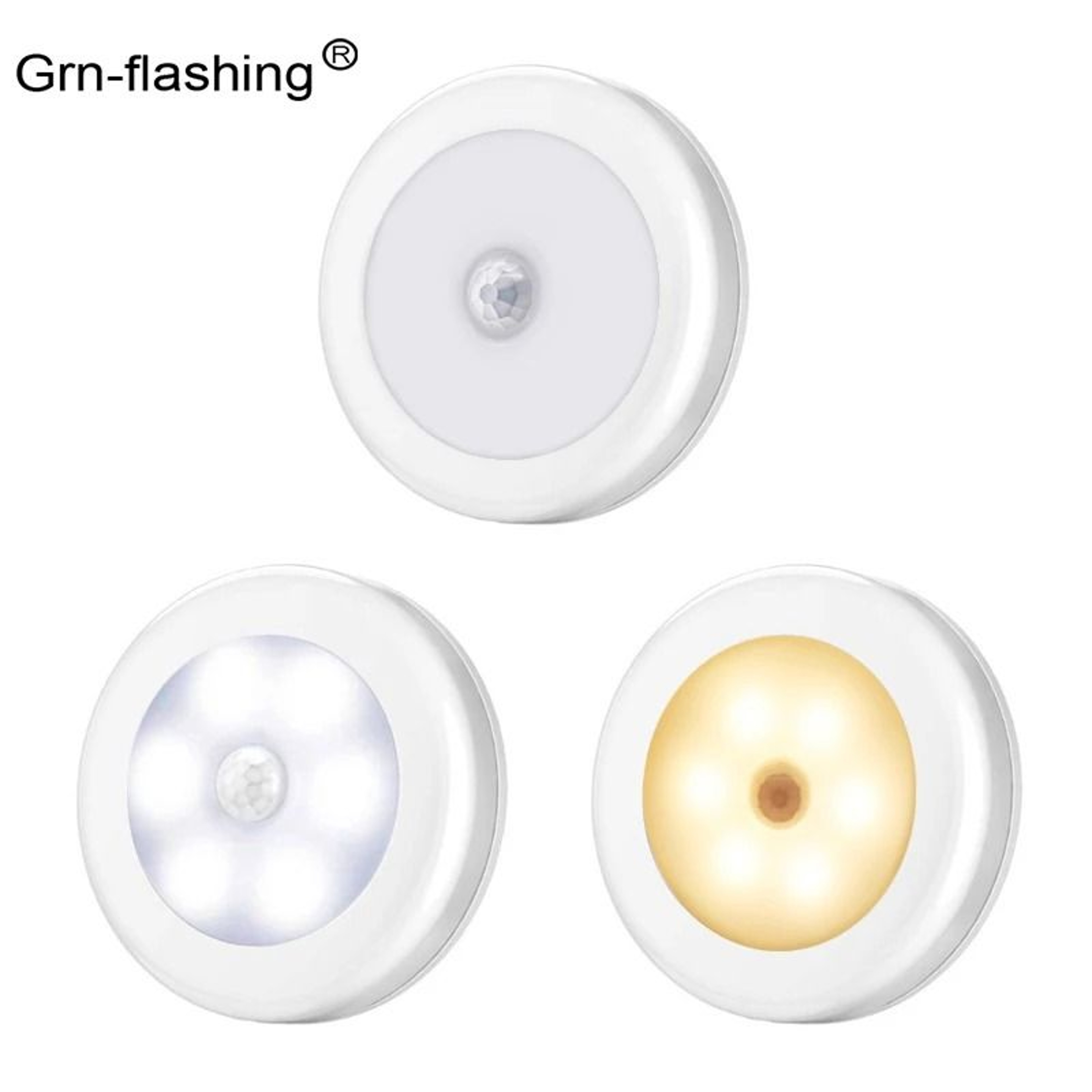 Wireless PIR Motion Sensor 6LED Night Light Auto OnOff Battery Lamp 0