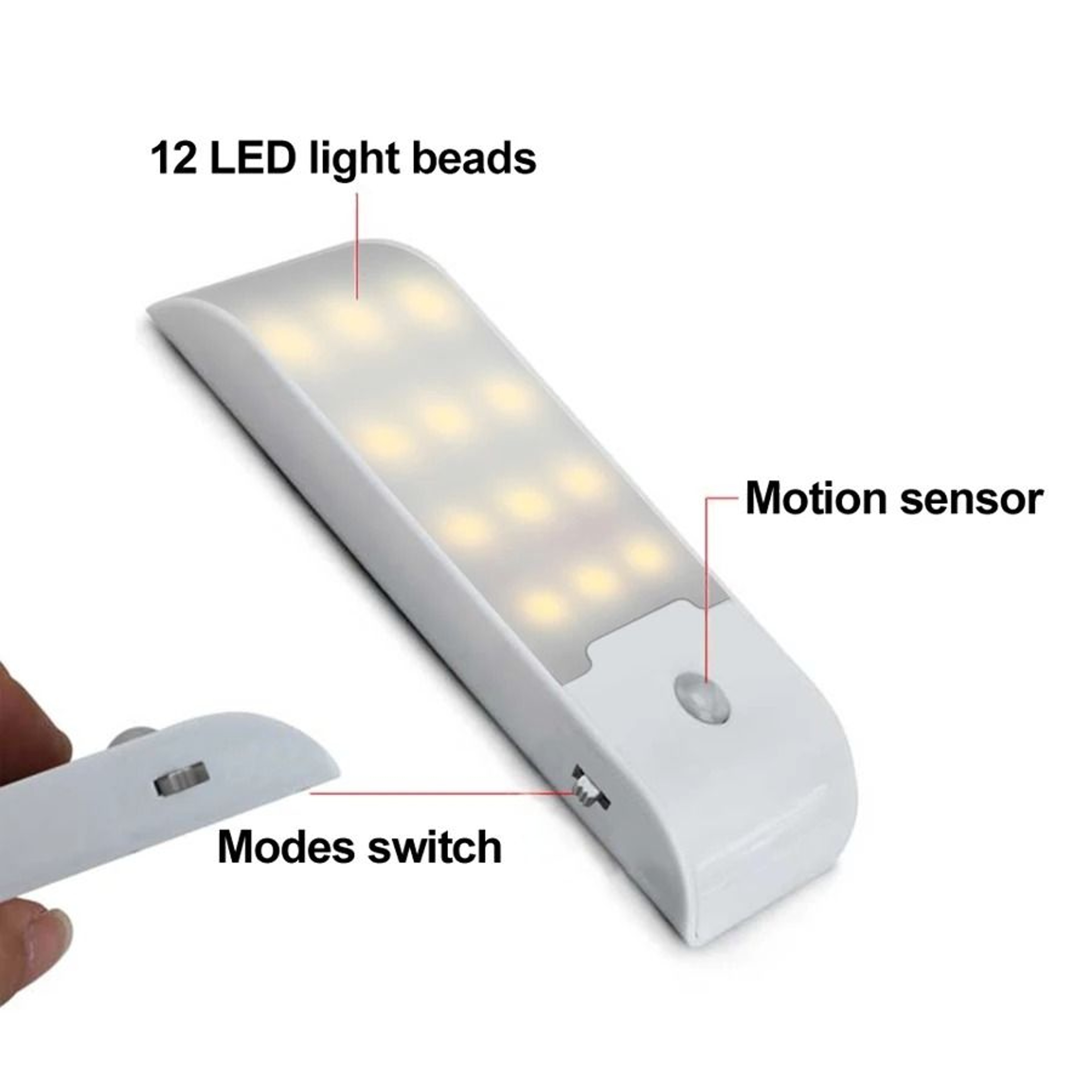 Wireless Magnetic LED Motion Sensor Cabinet  Closet Night Light 2